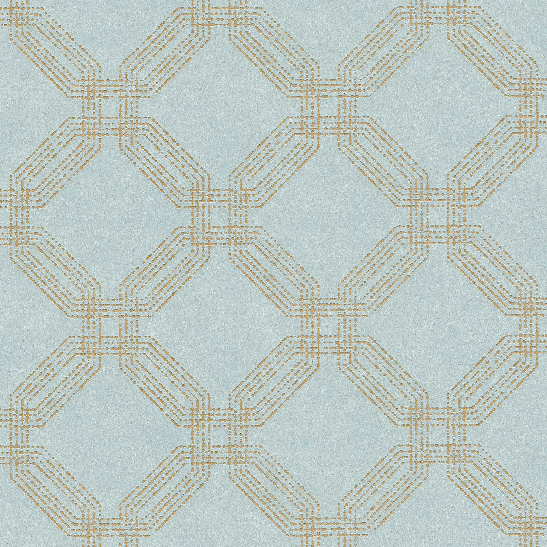         Geometric texture wallpaper with diamond look - blue, gold, green
    