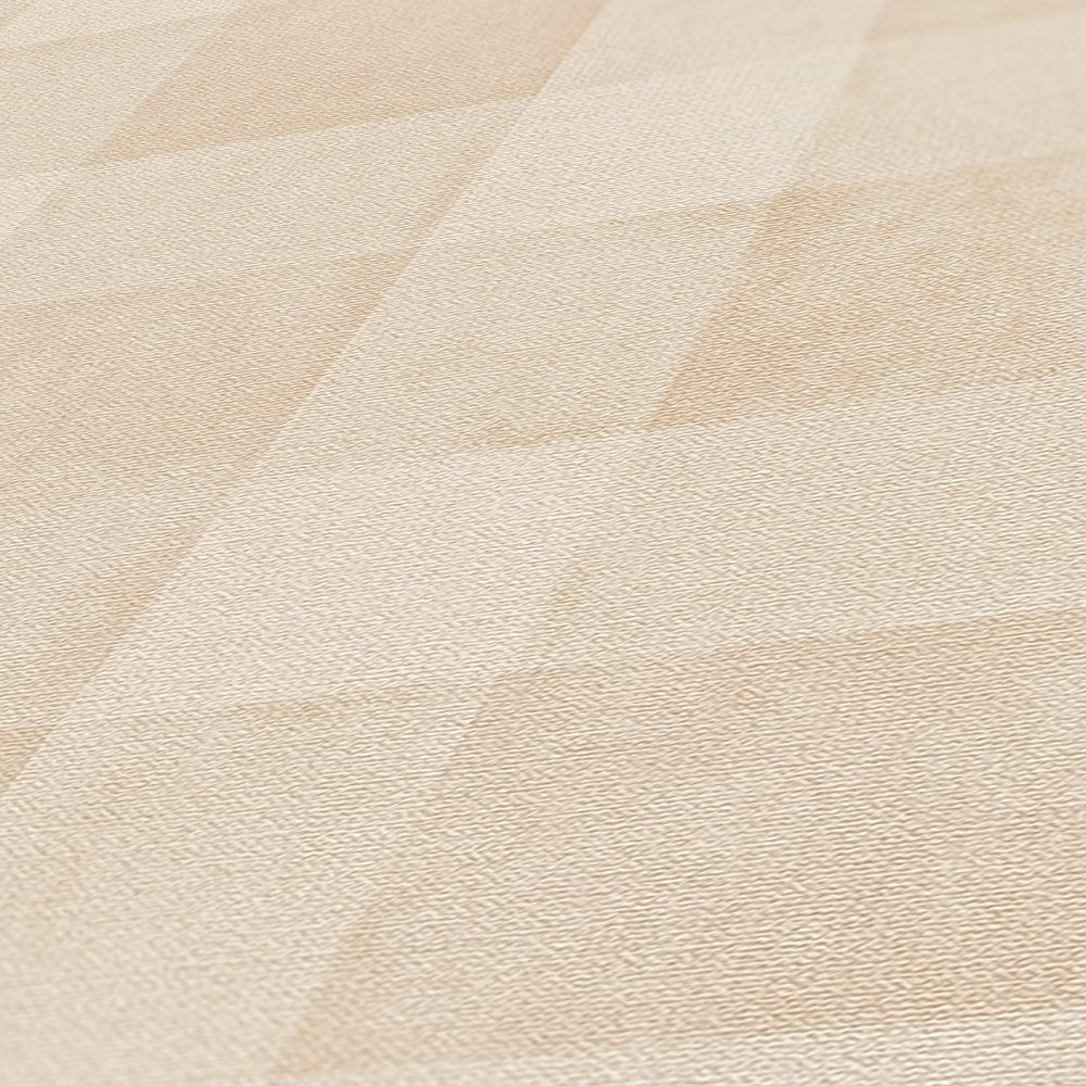             Vliestapete PVC-frei Karomuster mit Leinenoptik – Beige
        
