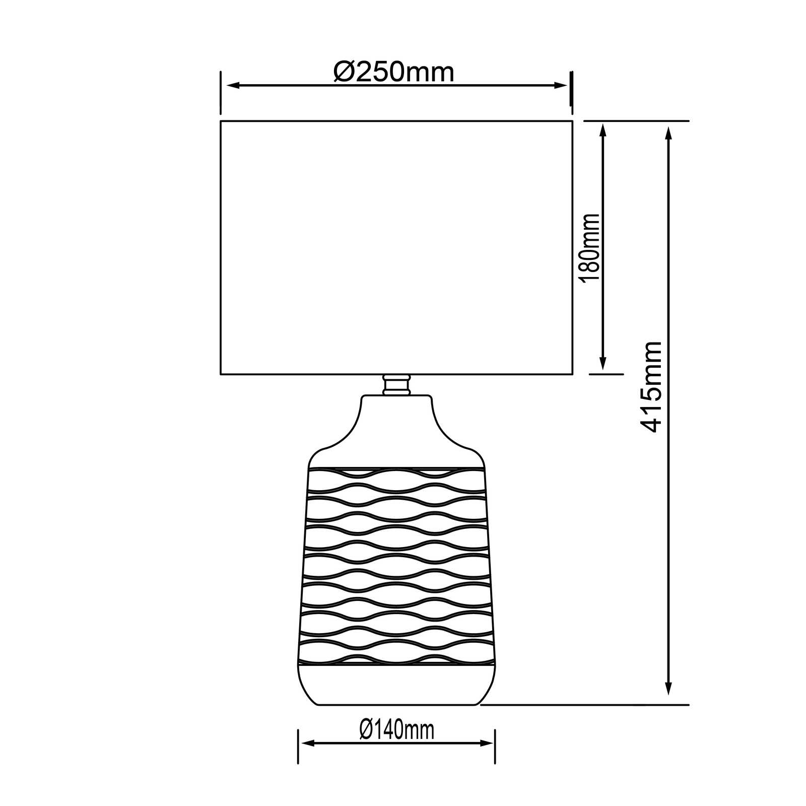             Tischleuchte aus Textil - Jasper 1 – Grau
        