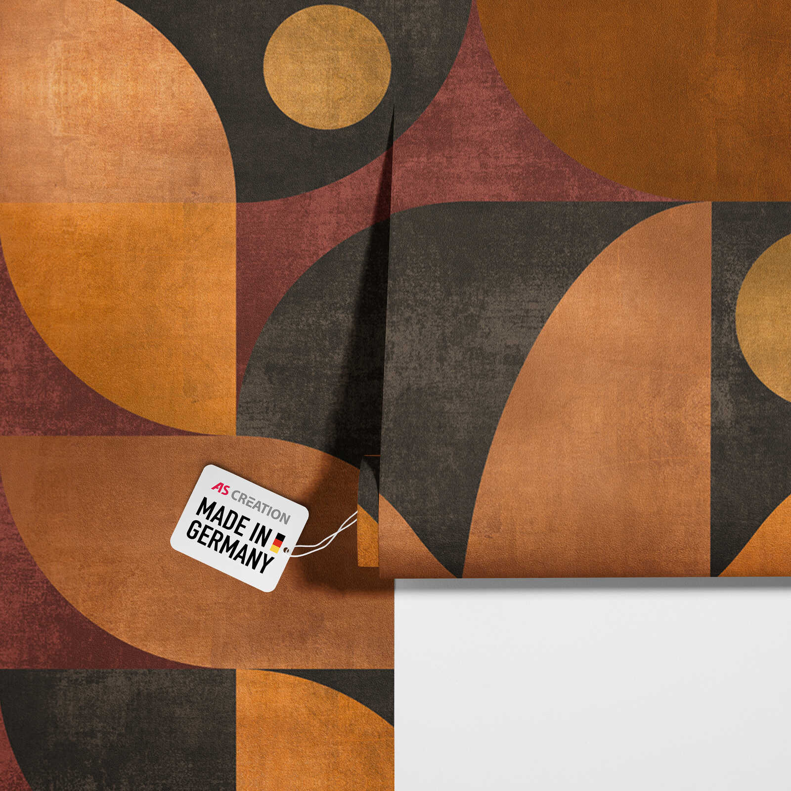 pattern, geometric, orange, brown, made in germany