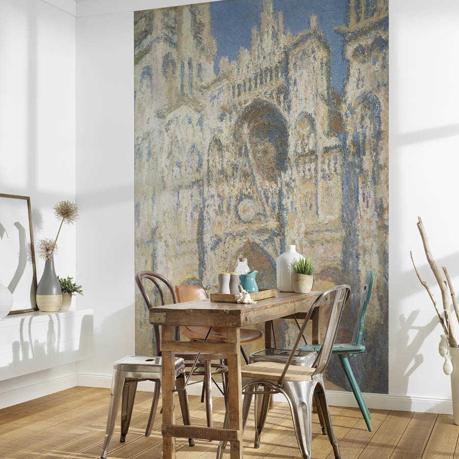         Fototapete "Die Kathedrale von Rouen in vollem Sonnenlicht: Harmonie in Blau und Gold" von Claude Monet
    