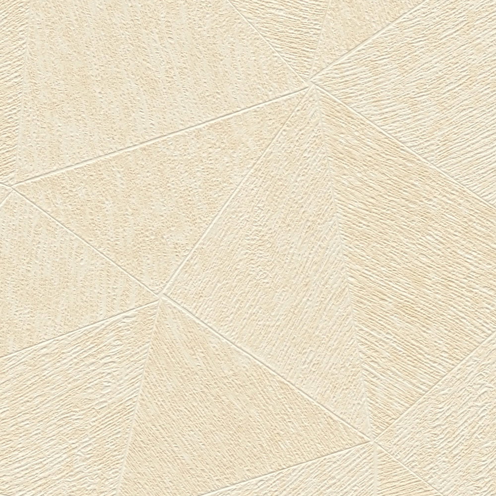             Grafische Vliestapete mit dezentem Muster – Beige
        