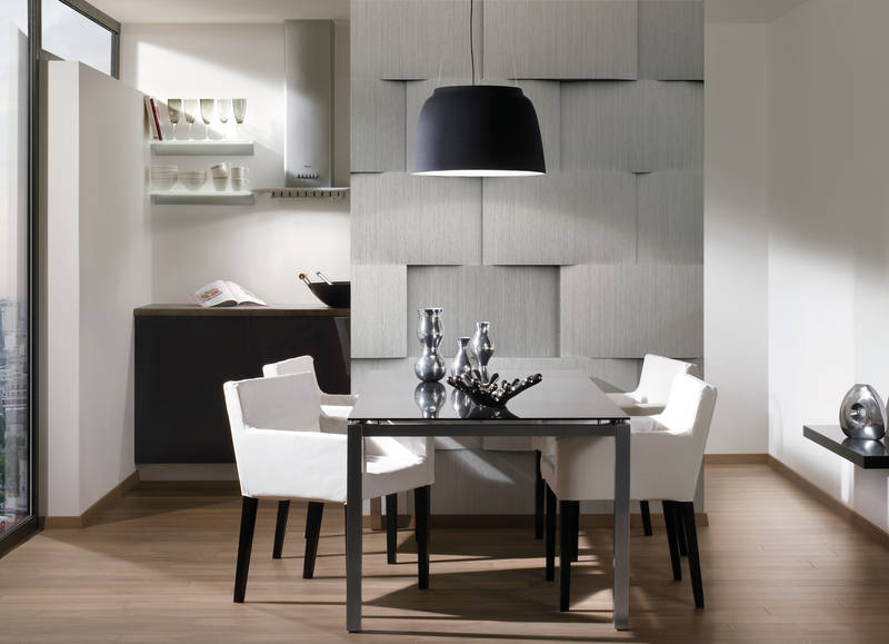             Fototapete Aluminium Design mit 3D-Optik in Grau
        