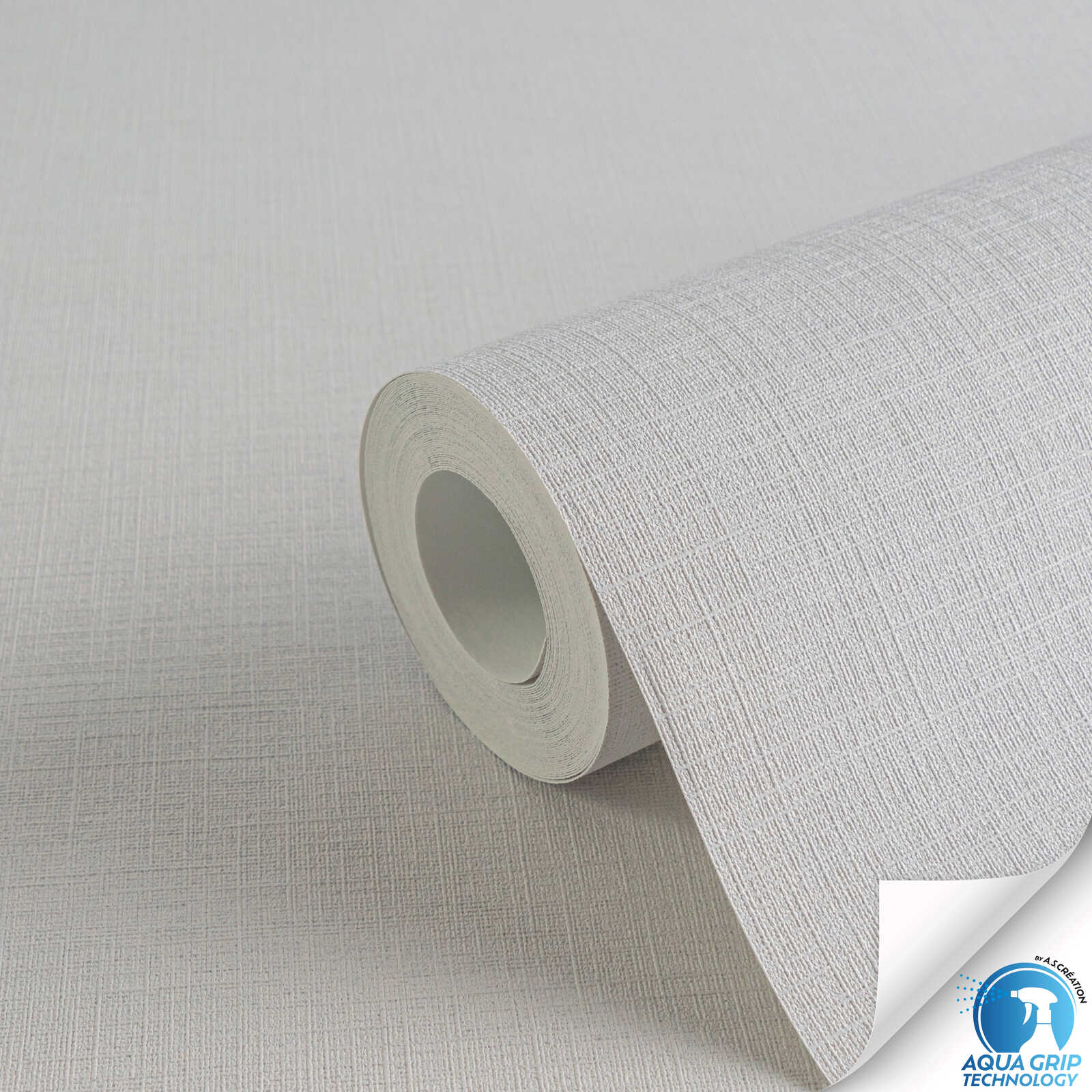         Single-coloured non-woven wallpaper with a fine texture - Water. Fix. Ready. - Grey, silver
    