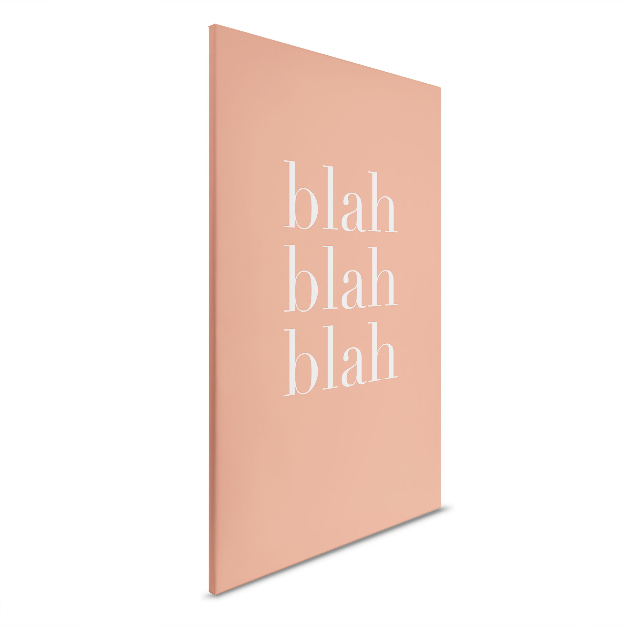         Blah Blah Blah Toile avec dessin diagonal - 30 x 45 cm - Orange, Rose
    