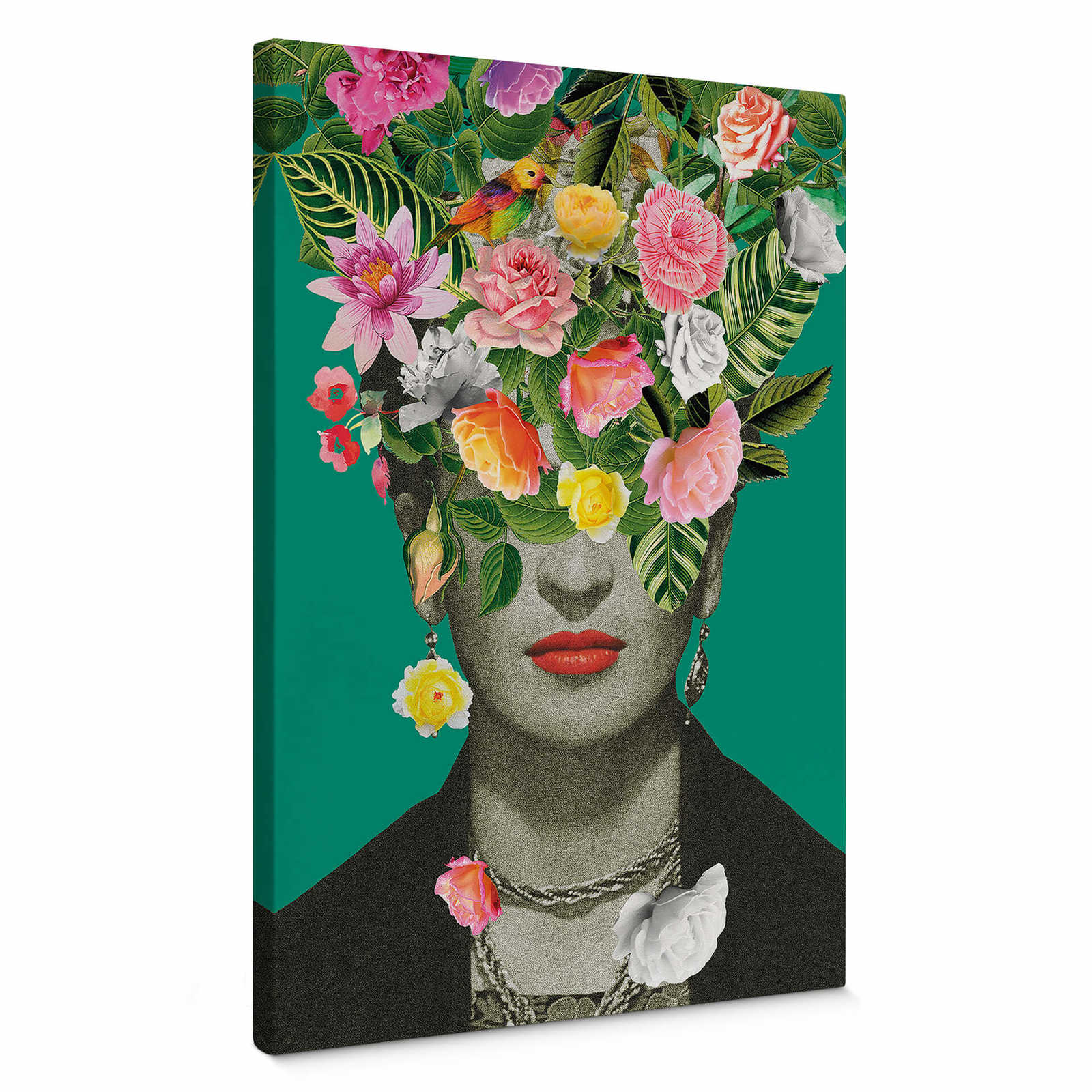         Canvas print "Frieda flowery" by Feldmann, flower collage
    
