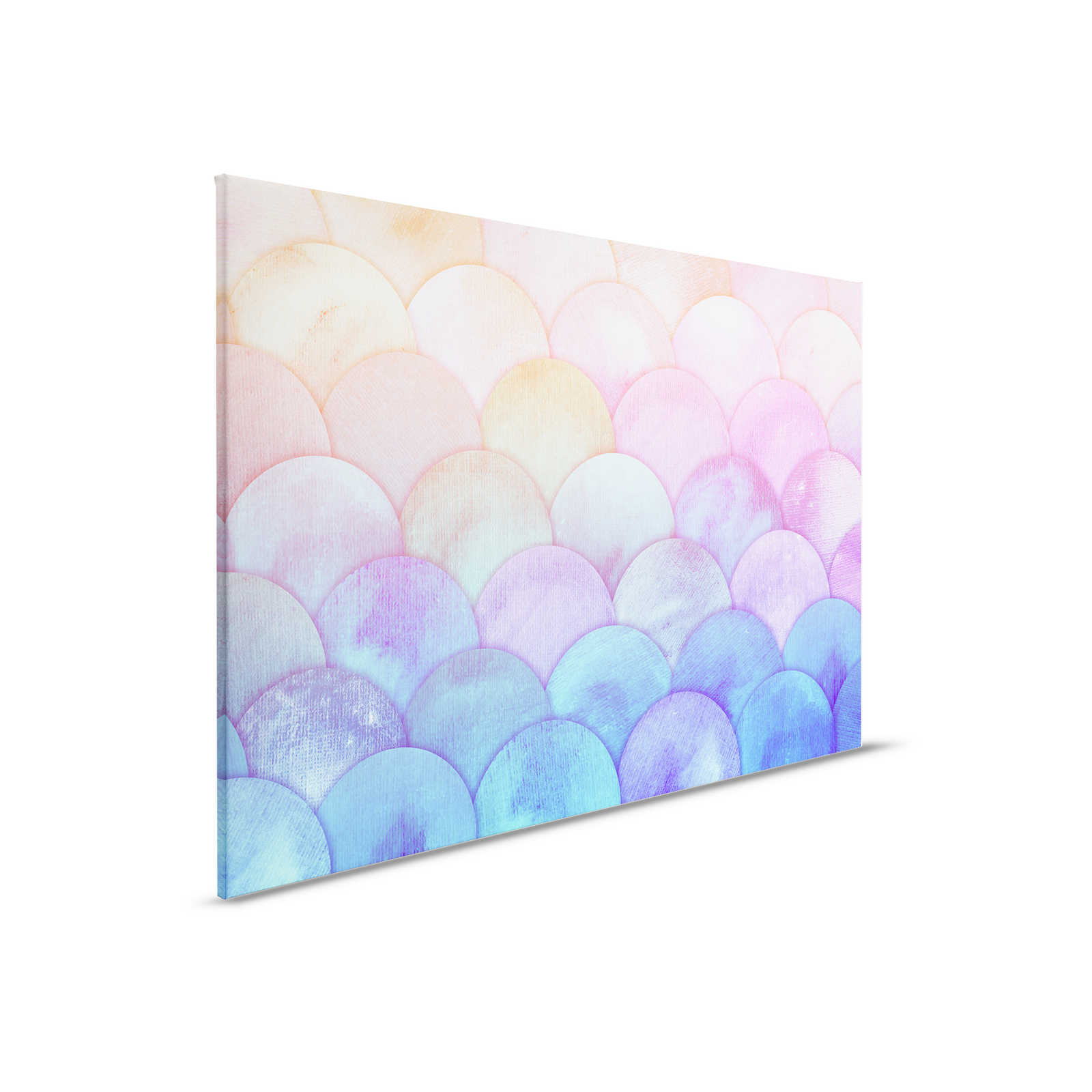         Leinwand mit Muster in Fischschuppen-Optik – 90 cm x 60 cm
    