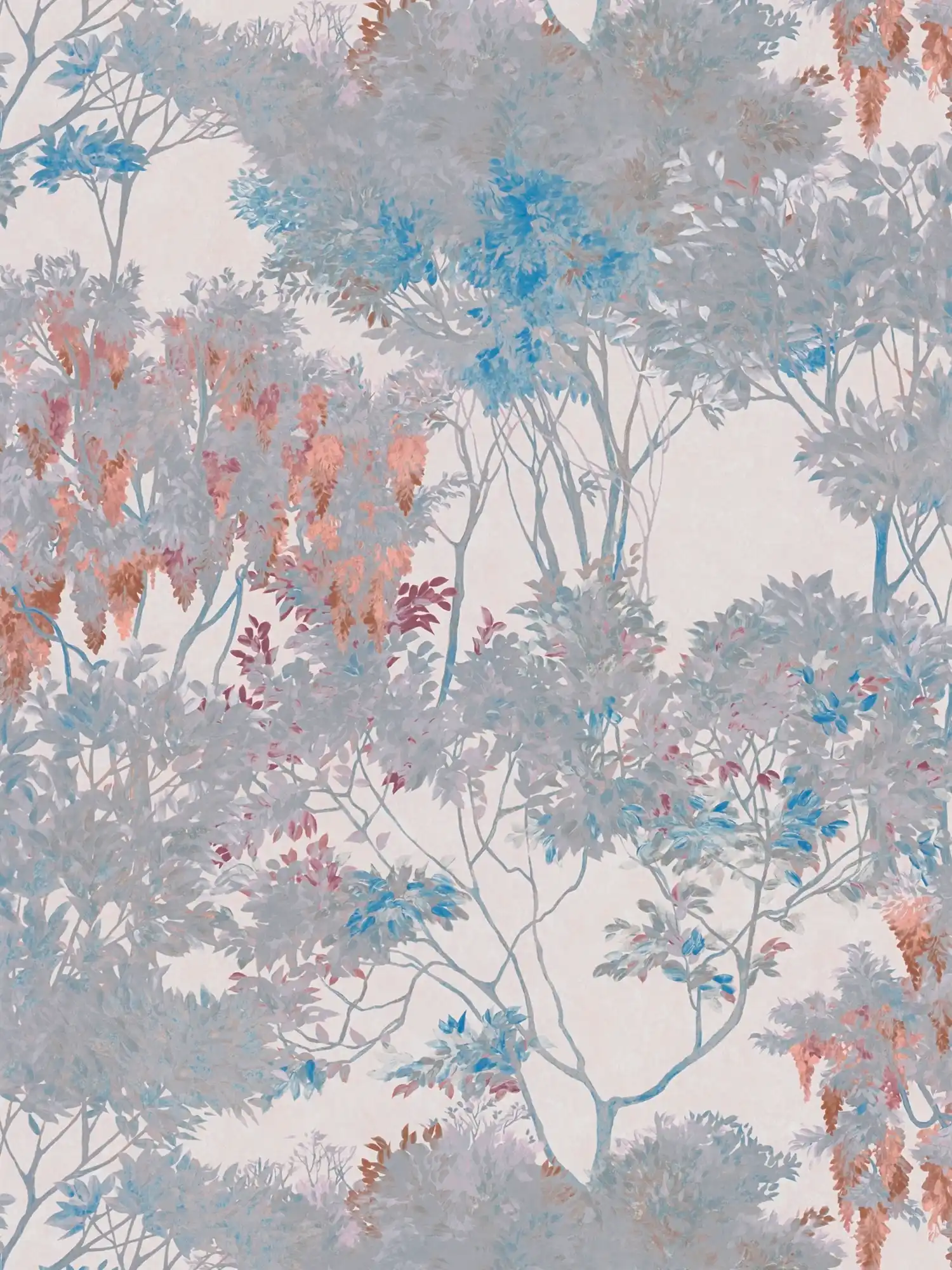         Vliestapete in Dschungeloptik – Bunt, Weiß, Grau
    