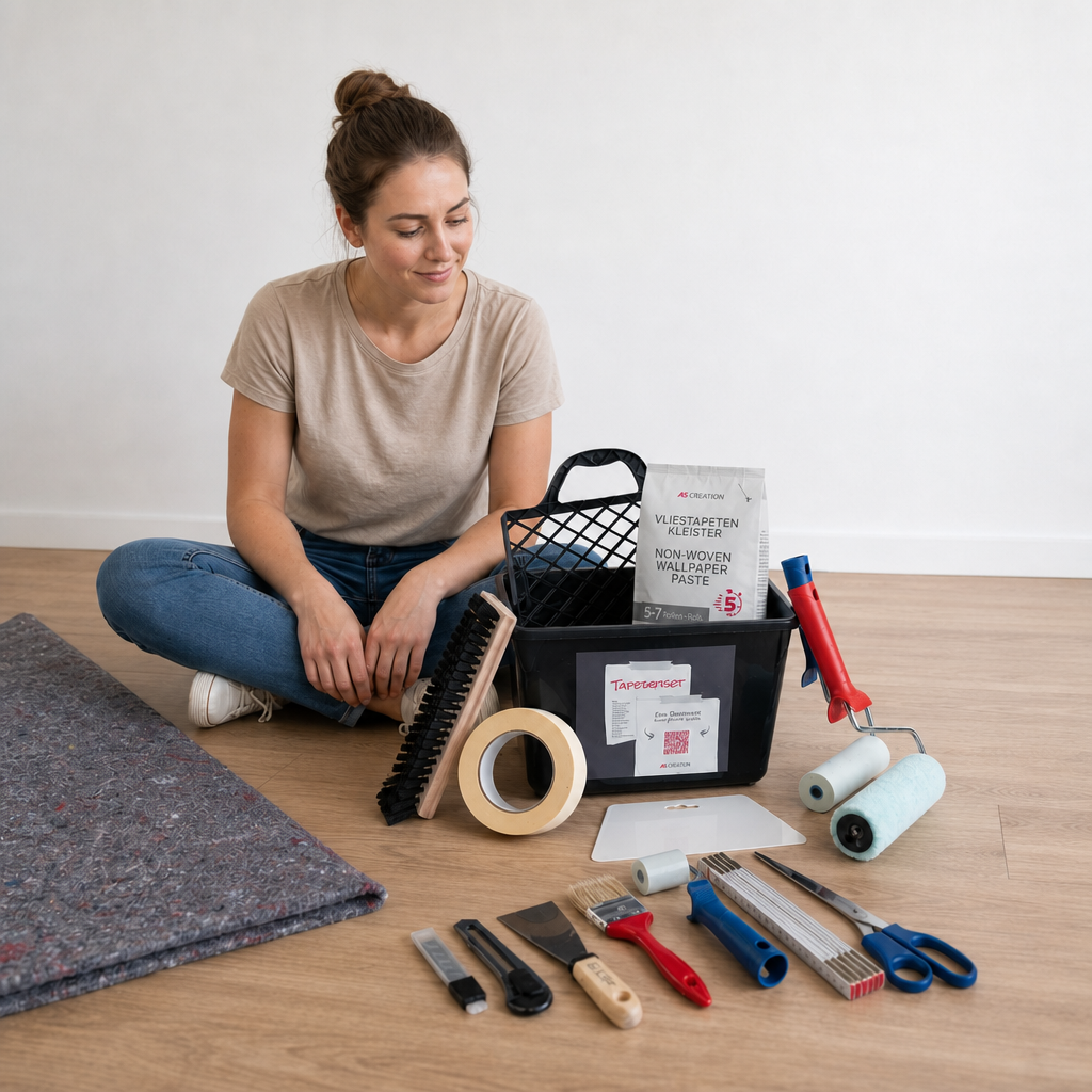 Wand-Set, Malerwerkzeug, Tape, Schwamm, Rollen