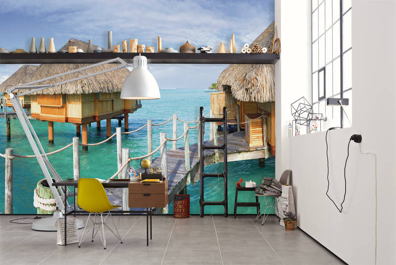 décor, home office, desk, chair, ocean view