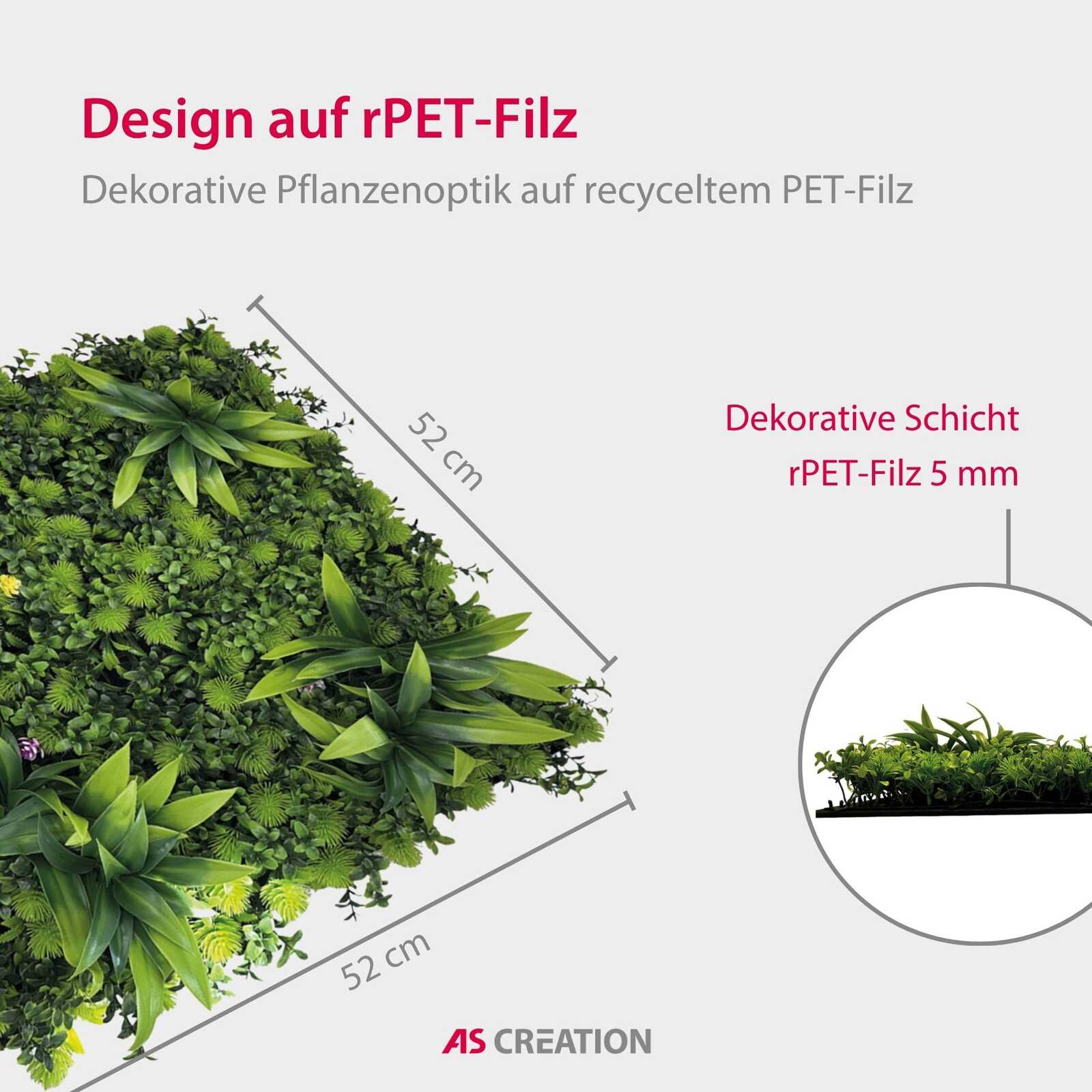 pflanzenpanel, grünes mobiler grün, kunstpflanzen, dekorative pflanzen, rPET-Filz