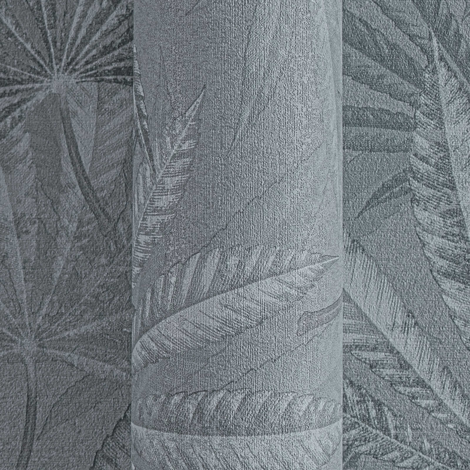             MICHALSKY Vliestapete mit großem Blätter Muster im Dschungel-look – Grau
        