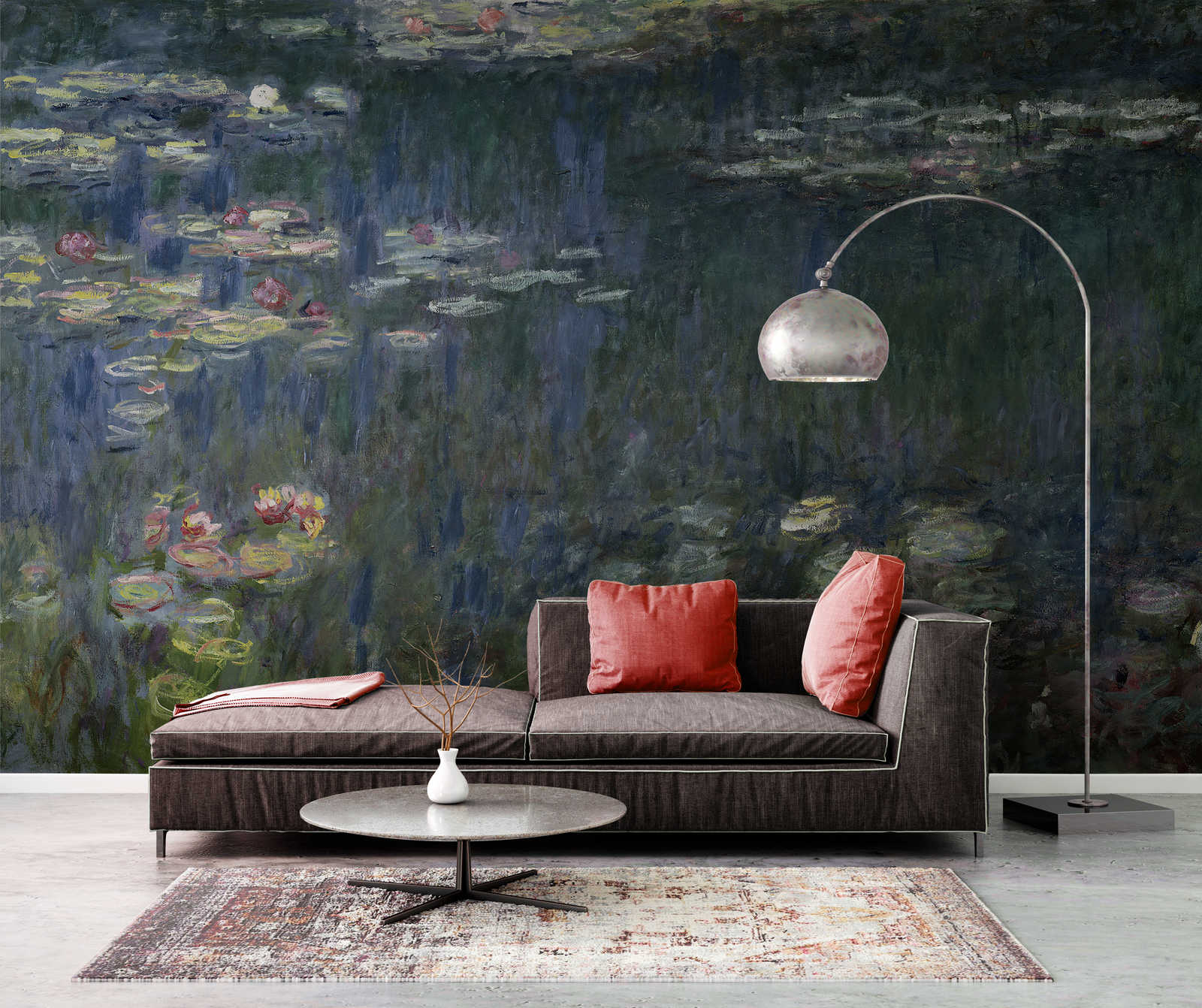 Wandtapete, Sofa, Wohnzimmer, Dekoration, Lampenfigur