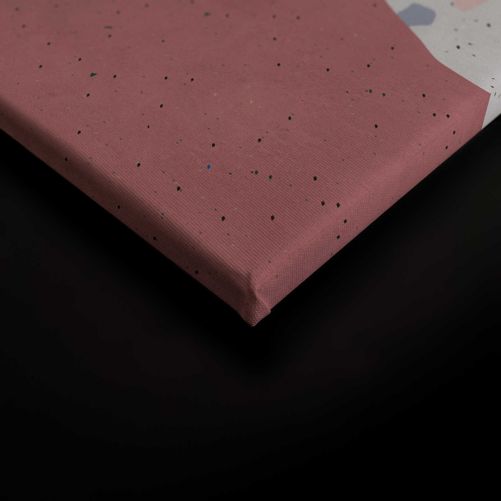             Terrazzo 5 - Leinwandbild in Löschpapier Struktur, Terrazzo Collage – 0,90 m x 0,60 m
        