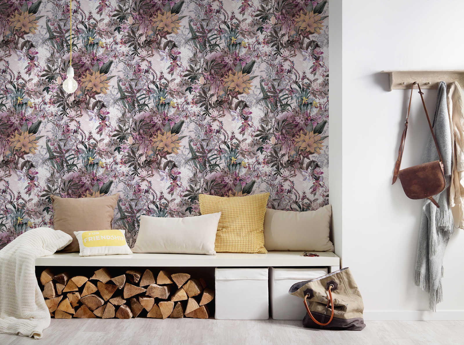             Motivtapete Blumen Design mit Blütenmuster – Bunt
        