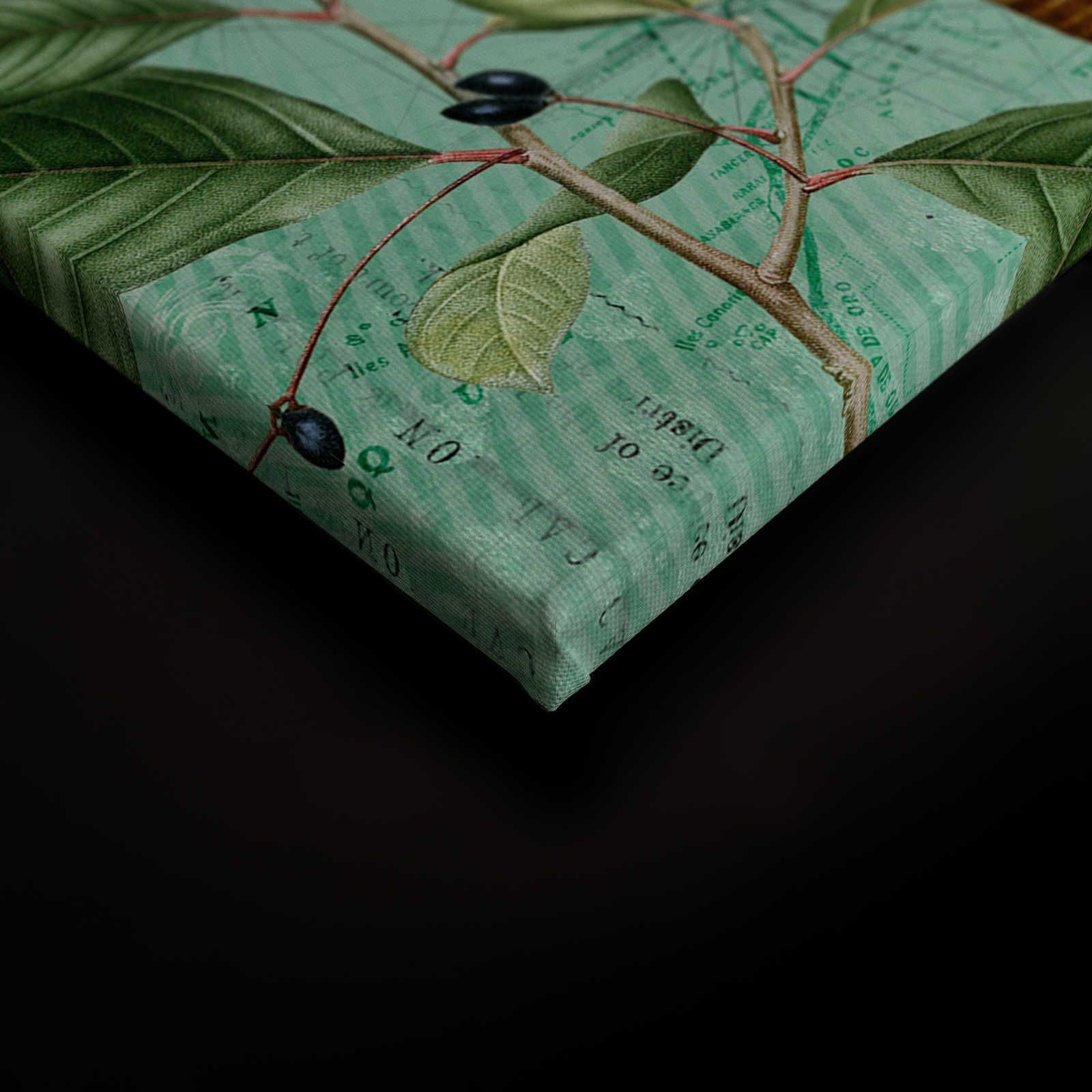            Buntes Dschungel Leinwandbild mit Bäumen, Blüten & Tieren – 0,90 m x 0,60 m
        