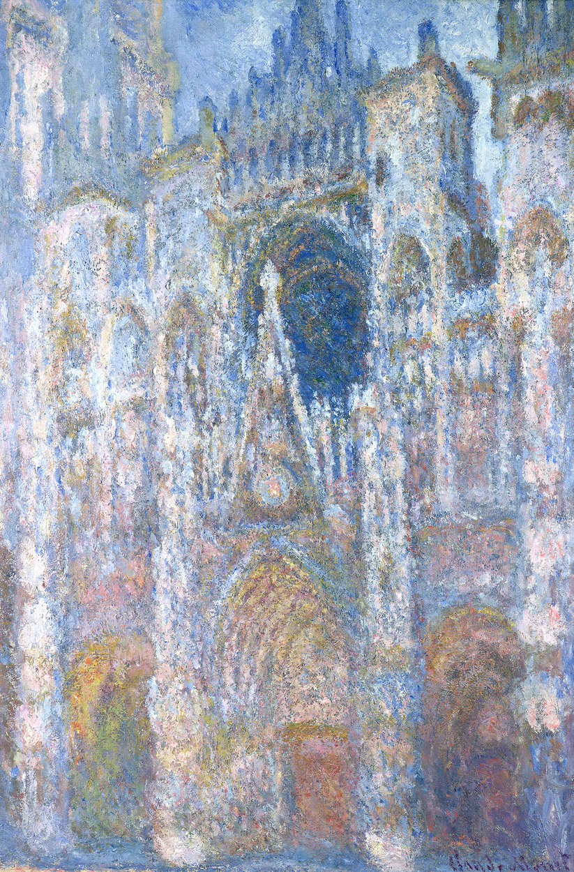             Fototapete 'Kathedrale Rouen Blaue Harmonie Morgensonne' von Claude Monet
        