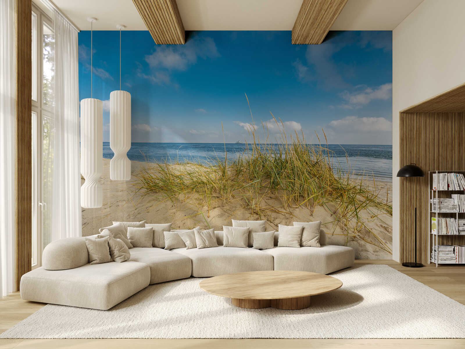 Wandbild, Strandmotiv, Sand, Dünengras, Küstendekor