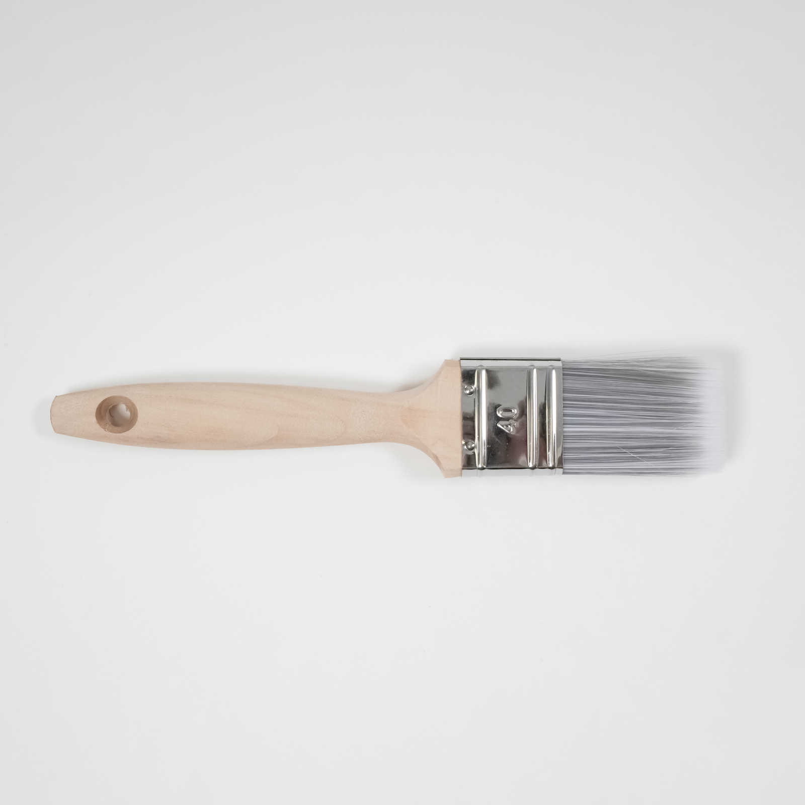         Platte borstel 40mm - 9e dikte - SoftTex zilver gemengd varkenshaar
    
