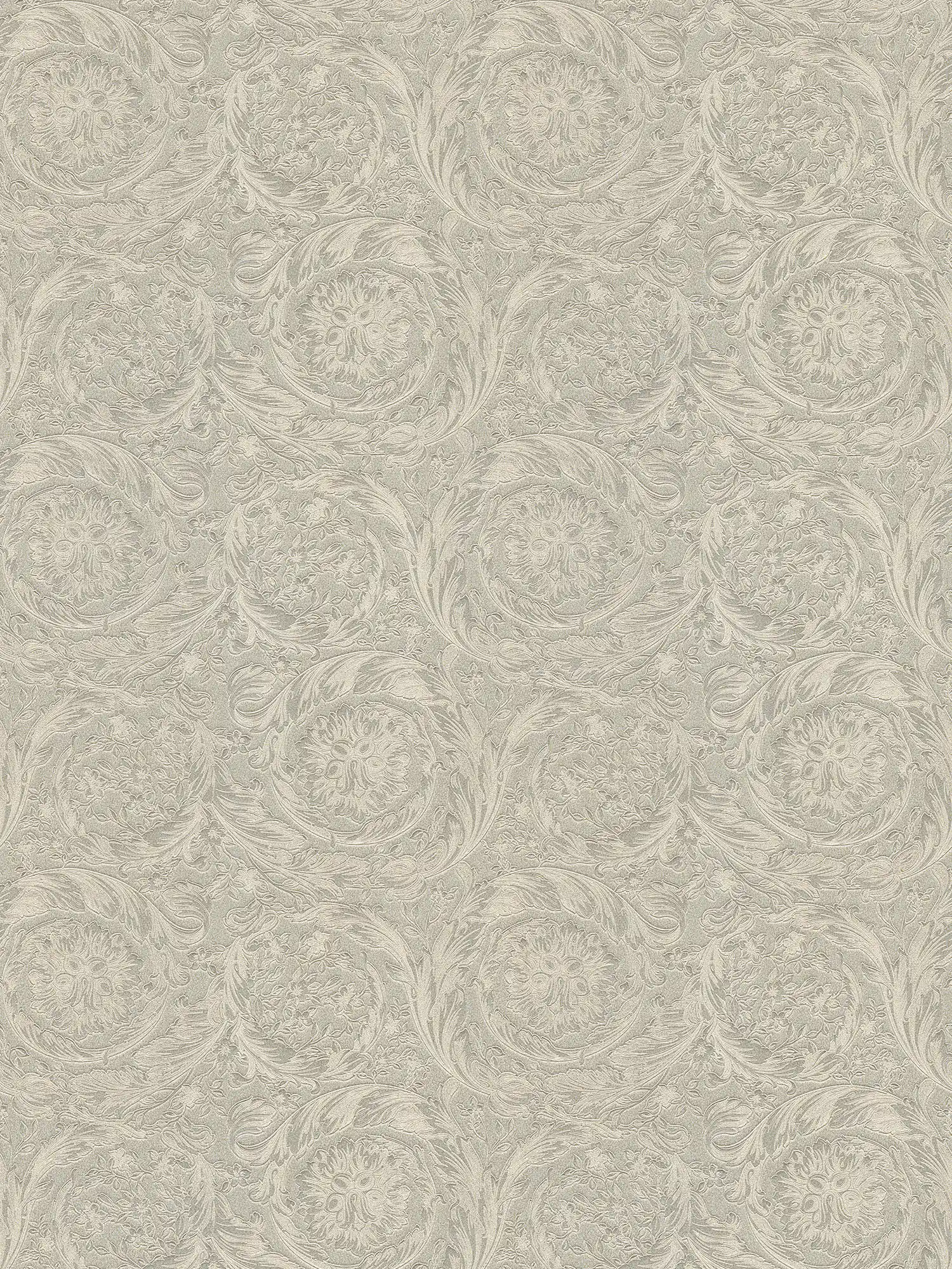         Metallische VERSACE Tapete Schimmereffekte – Silber, Grau
    