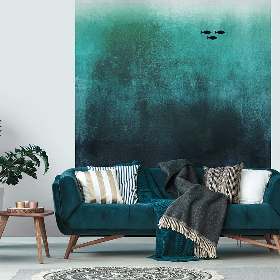 sofa, teal, lounge, kissen, decke