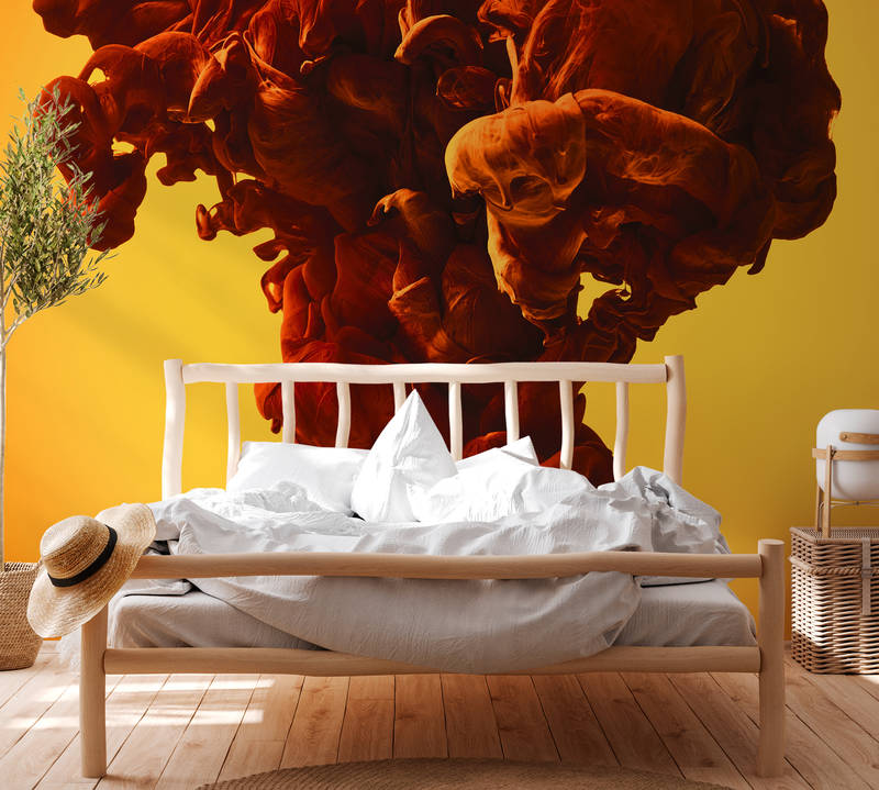             Fototapete mit abstraktem Farbmuster – Orange, Gelb
        