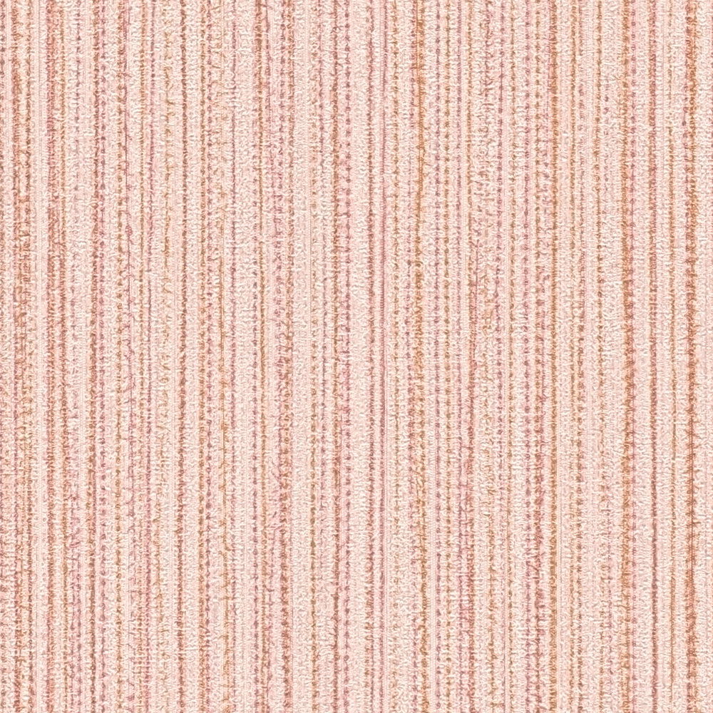             Rosa Tapete Vlies liniert mit Metallic-Glanz – Rosa
        