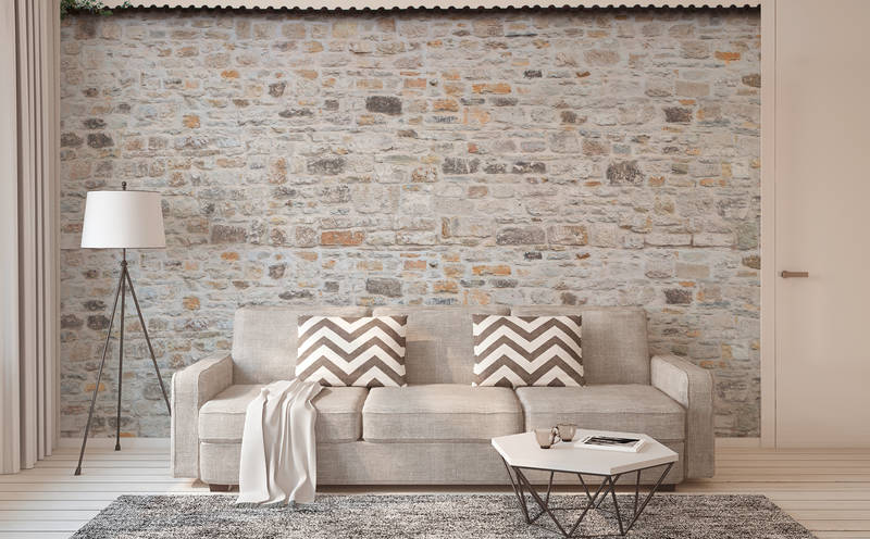             Fototapete im Landhausstil – Natursteinmauer
        