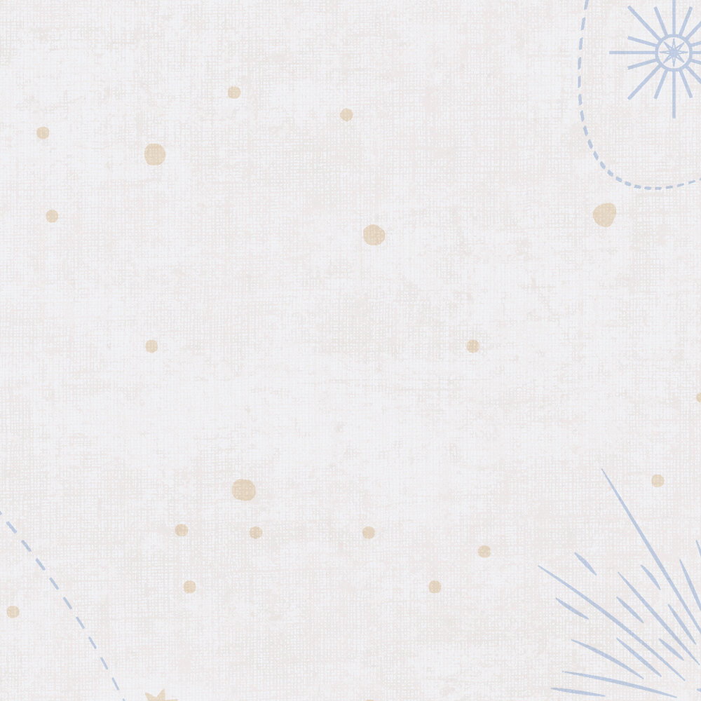             Kinderzimmer Vliestapete Weltraum für kleine Astronauten die das Universum entdecken wollen – Beige, Blau, Creme
        