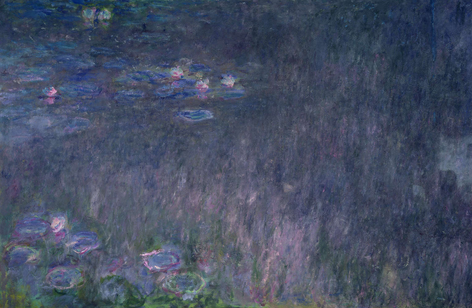             Fototapete 'Seerosen: Reflexion der Bäume' von Claude Monet
        