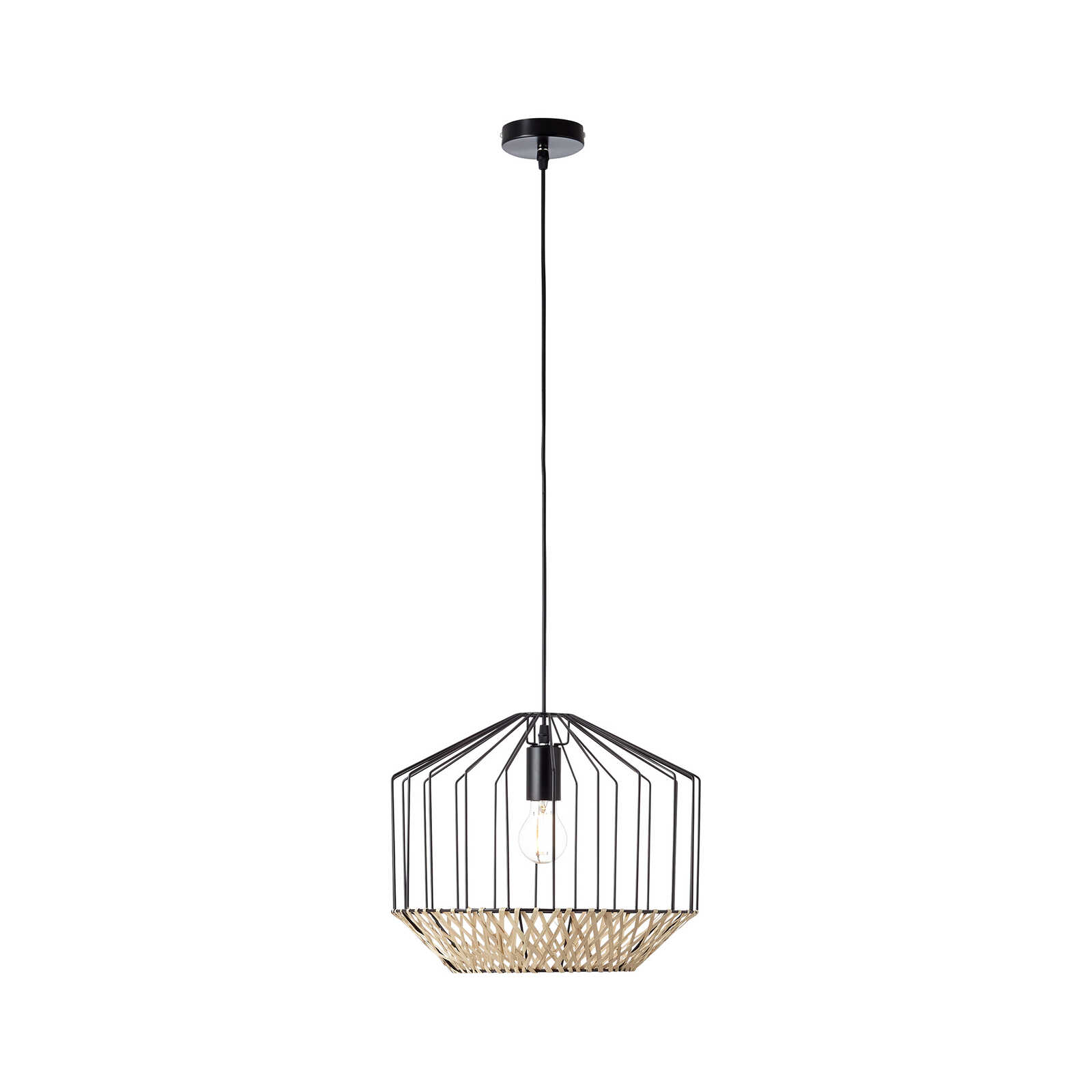             Bamboo pendant light - Pauline - Brown
        