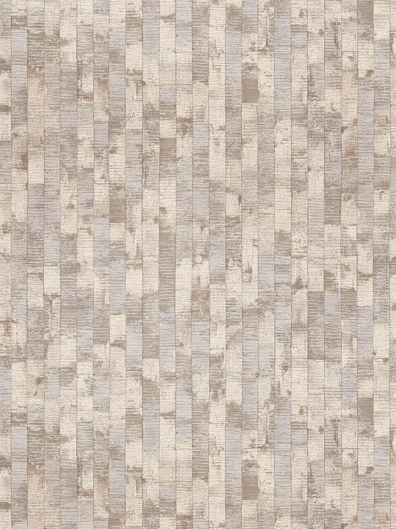         Vliestapete mit moderner Streifenstruktur strukturiert – Beige, Creme, Grau
    