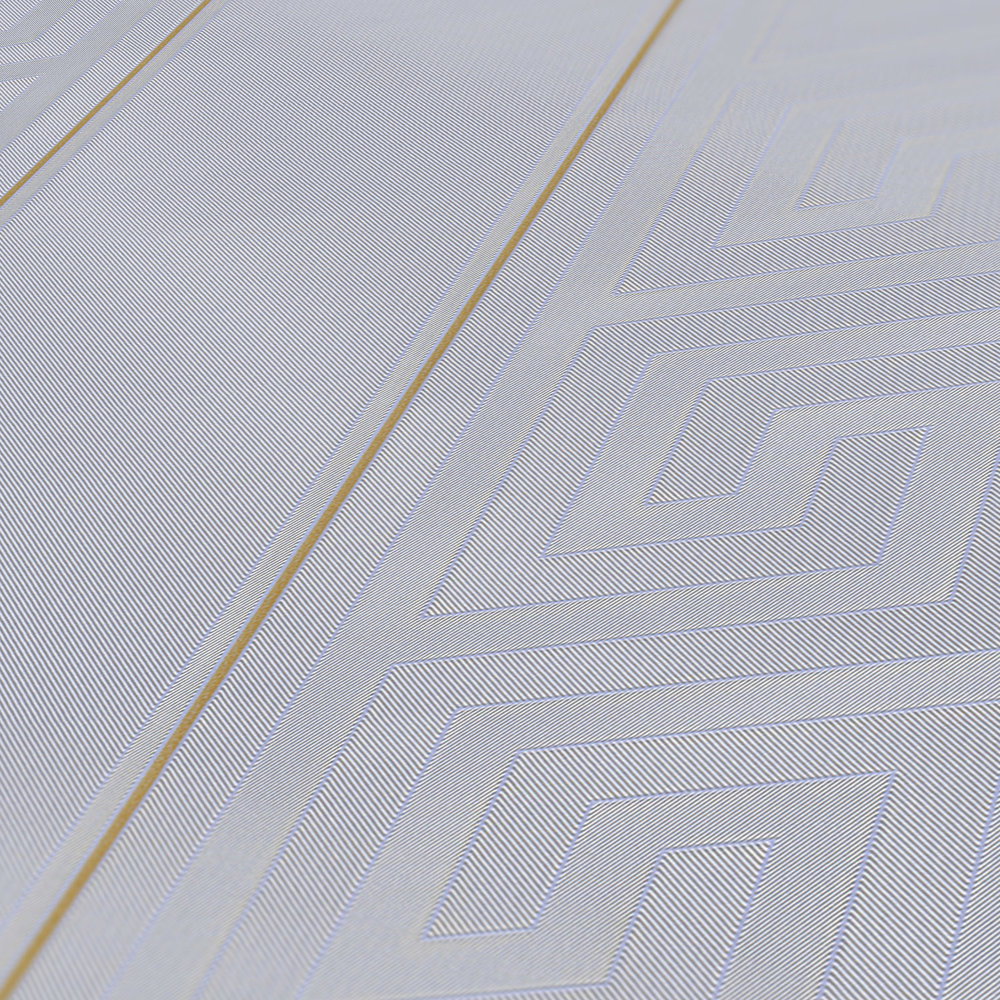 VERSACE Tapete gestreift mit Metallic-Effekt – Silber, Grau