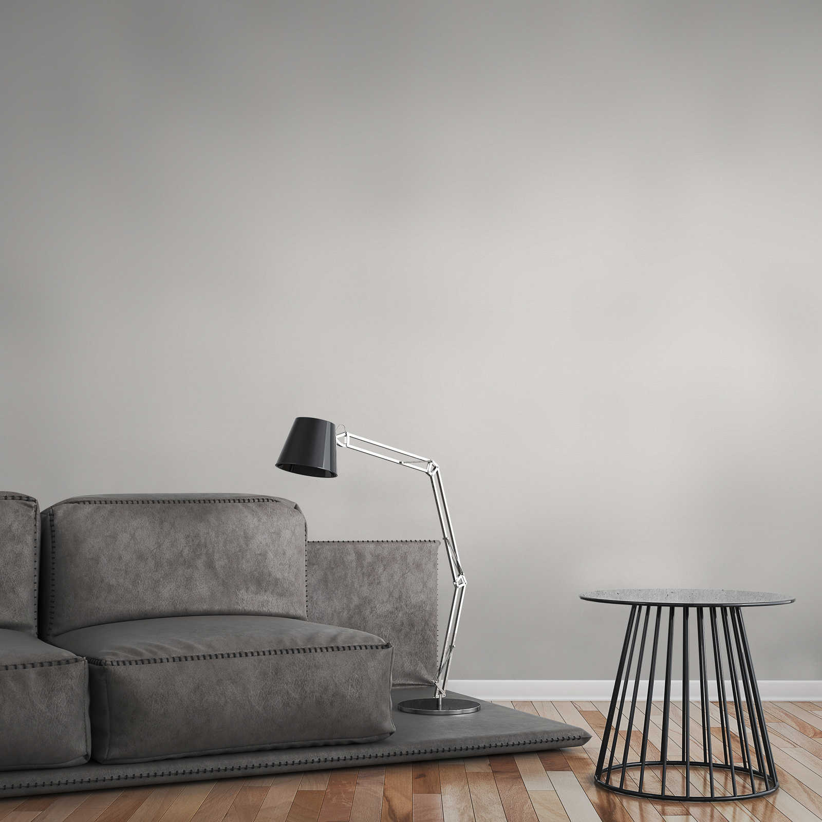 sofa, grau, couchtisch, Stehlampe, Beistelltisch