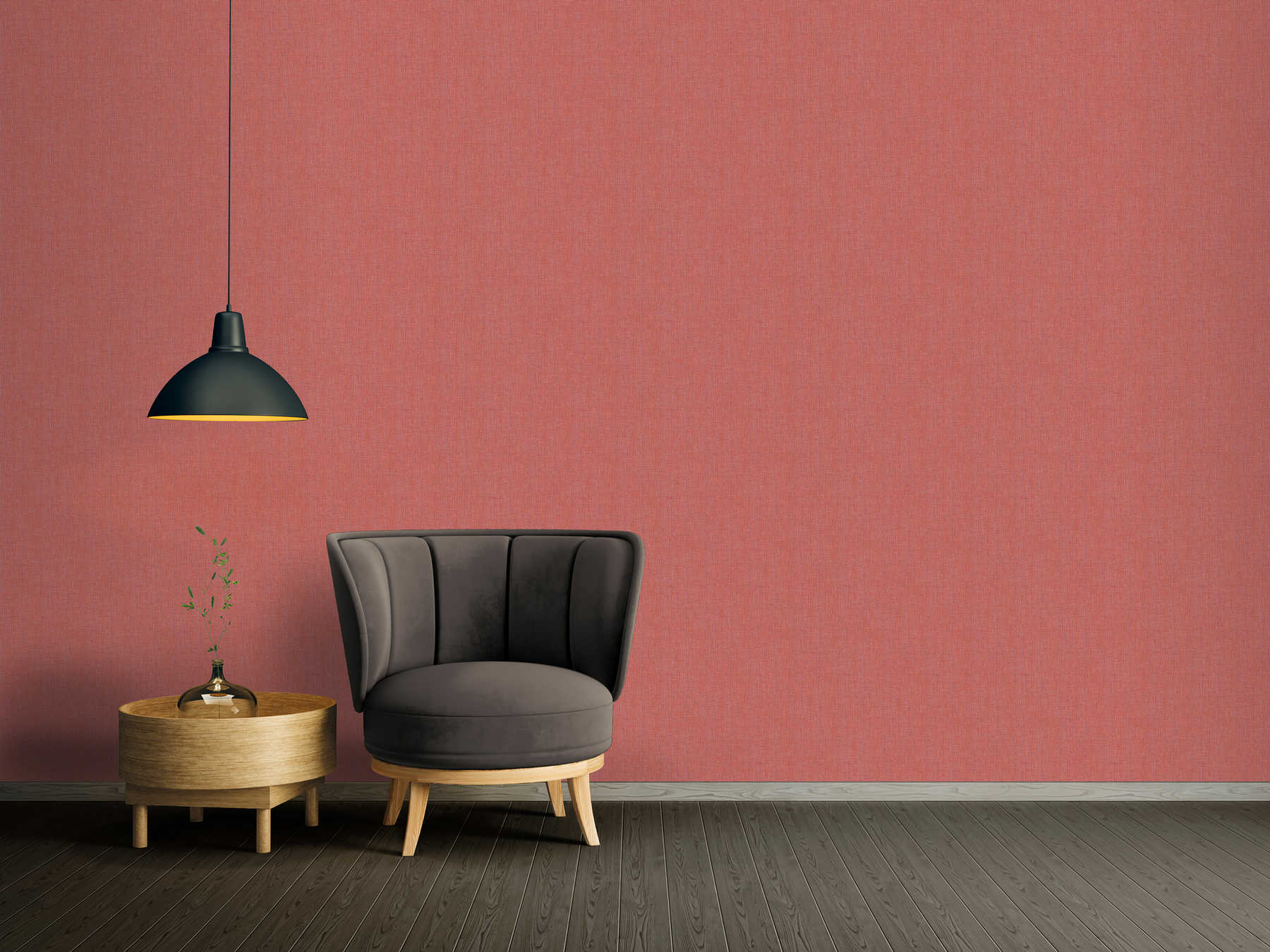             Tapete Rot mit Textil-Muster in Rot Orange & Lila
        