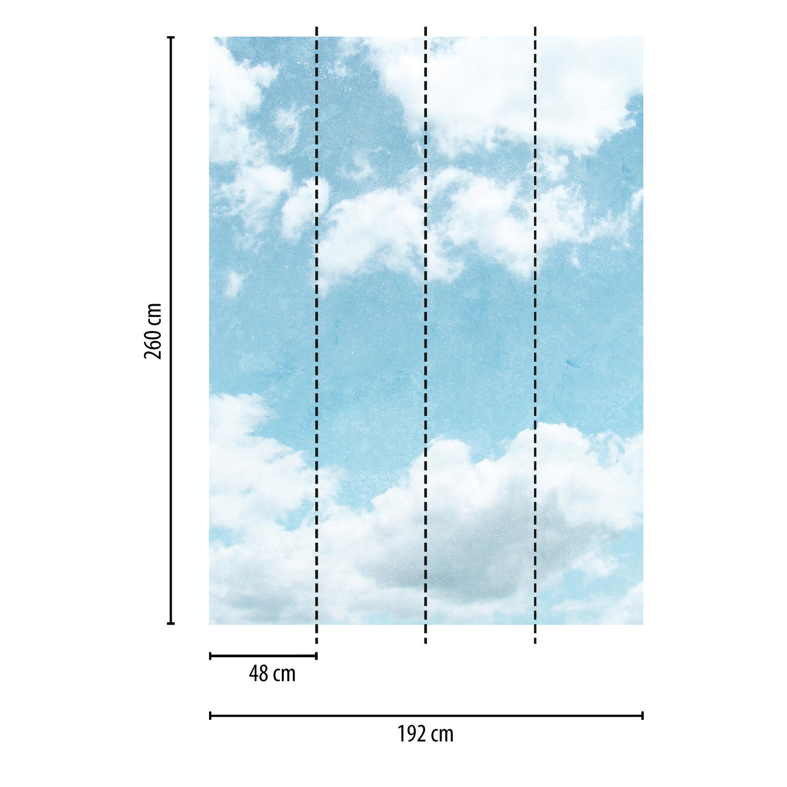             Papier peint panoramique étroit ciel nuageux
        