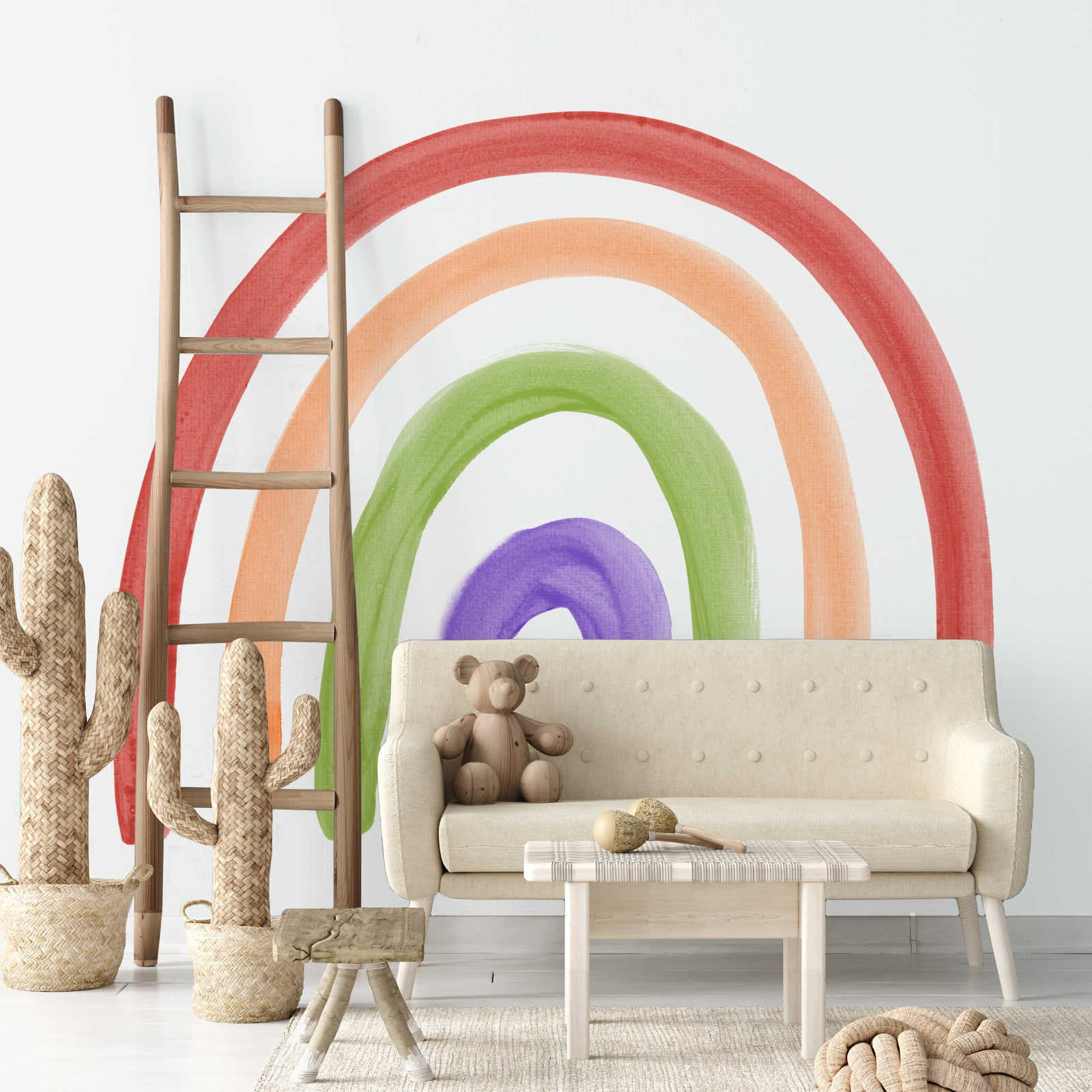         Papier peint arc-en-ciel multicolore pour enfants et bébés
    