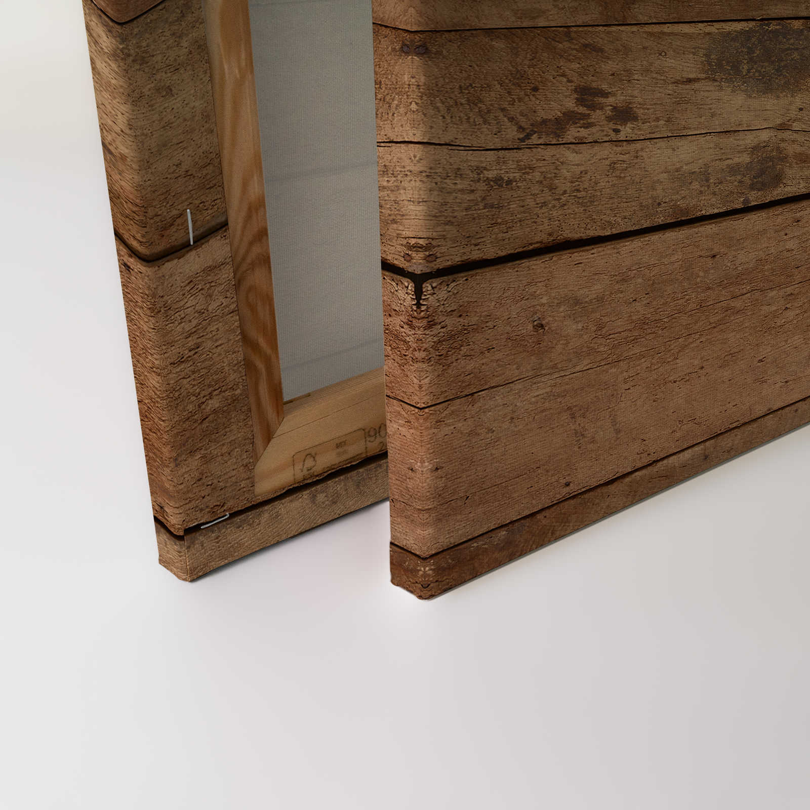             Leinwandbild dunkle Eichenbretter – 0,90 m x 0,60 m
        