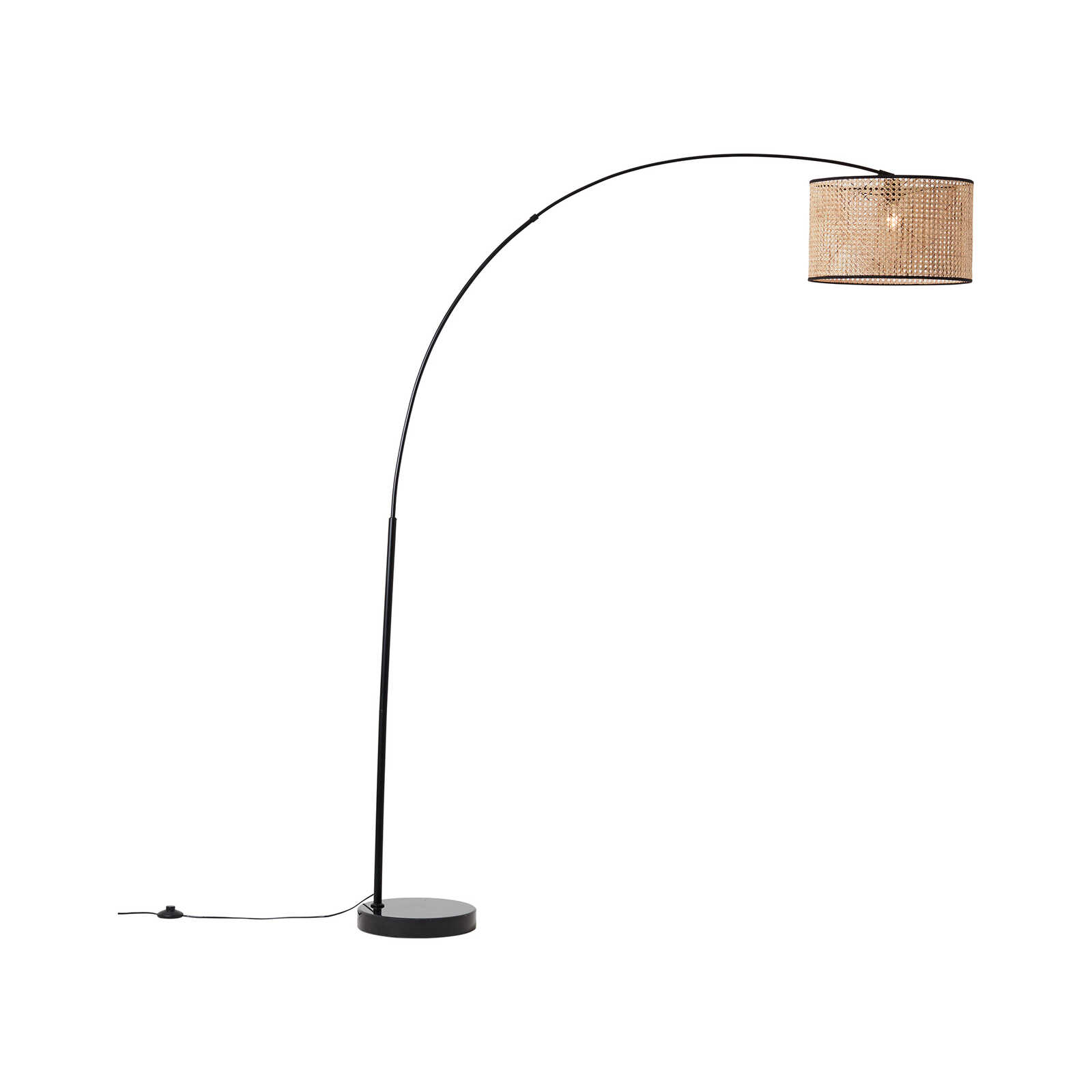         Rattan arched floor lamp - Toni 7 - Beige
    