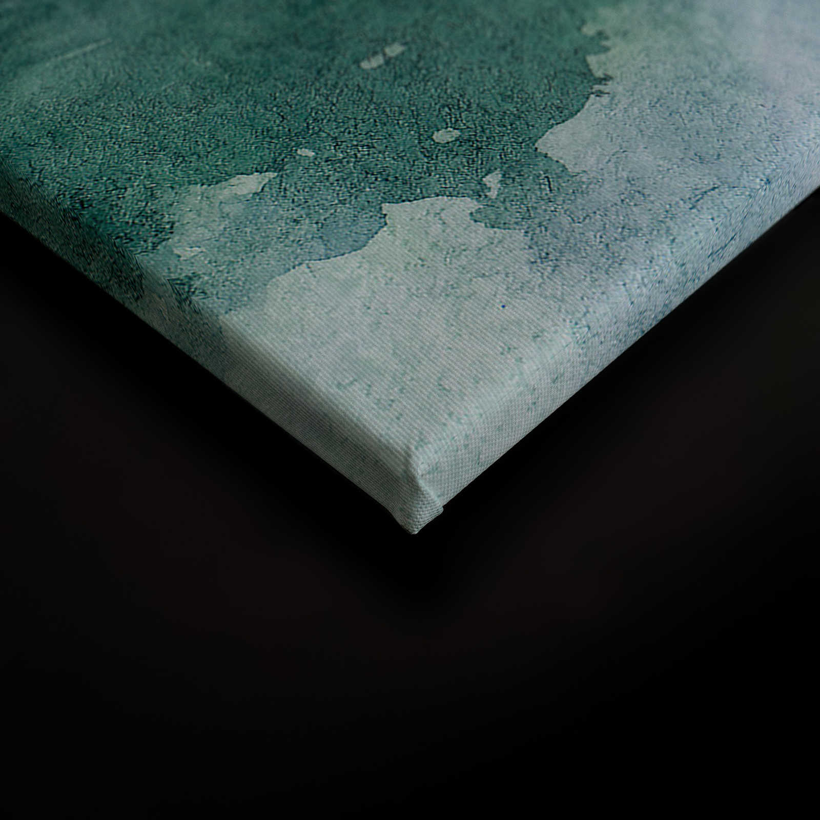             Leinwandbild mit Wasserfarben gemalte Berglandschaft – 0,90 m x 0,60 m
        