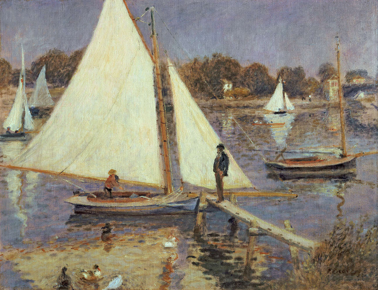 Fototapete 'Die Seine bei Argenteuil' von Pierre Auguste Renoir
