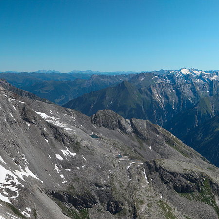 berglandschap, berge, gipfel, fels, steinig