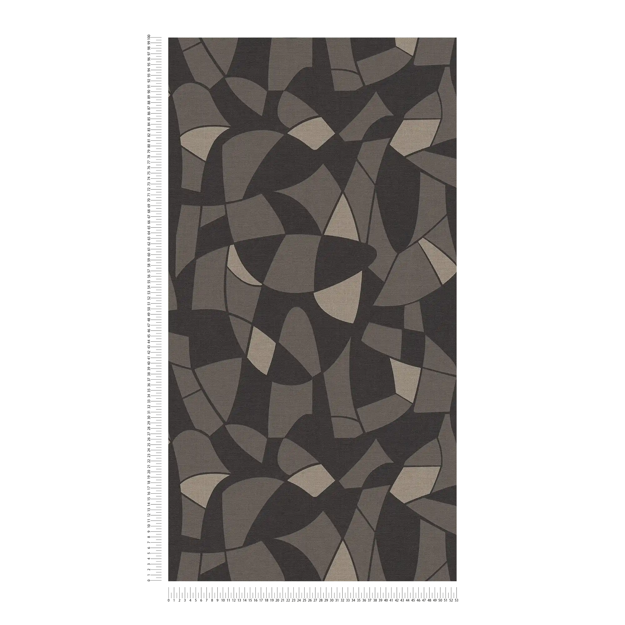 Vliestapete in geometrischen Stil – Schwarz