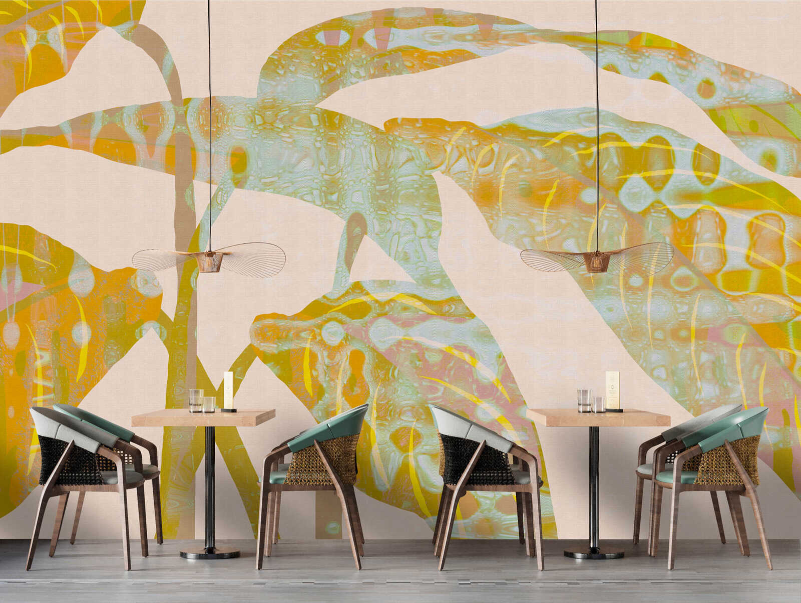 Kunst, Malerei, Moderne Kunst, Innenarchitektur, Wandbild