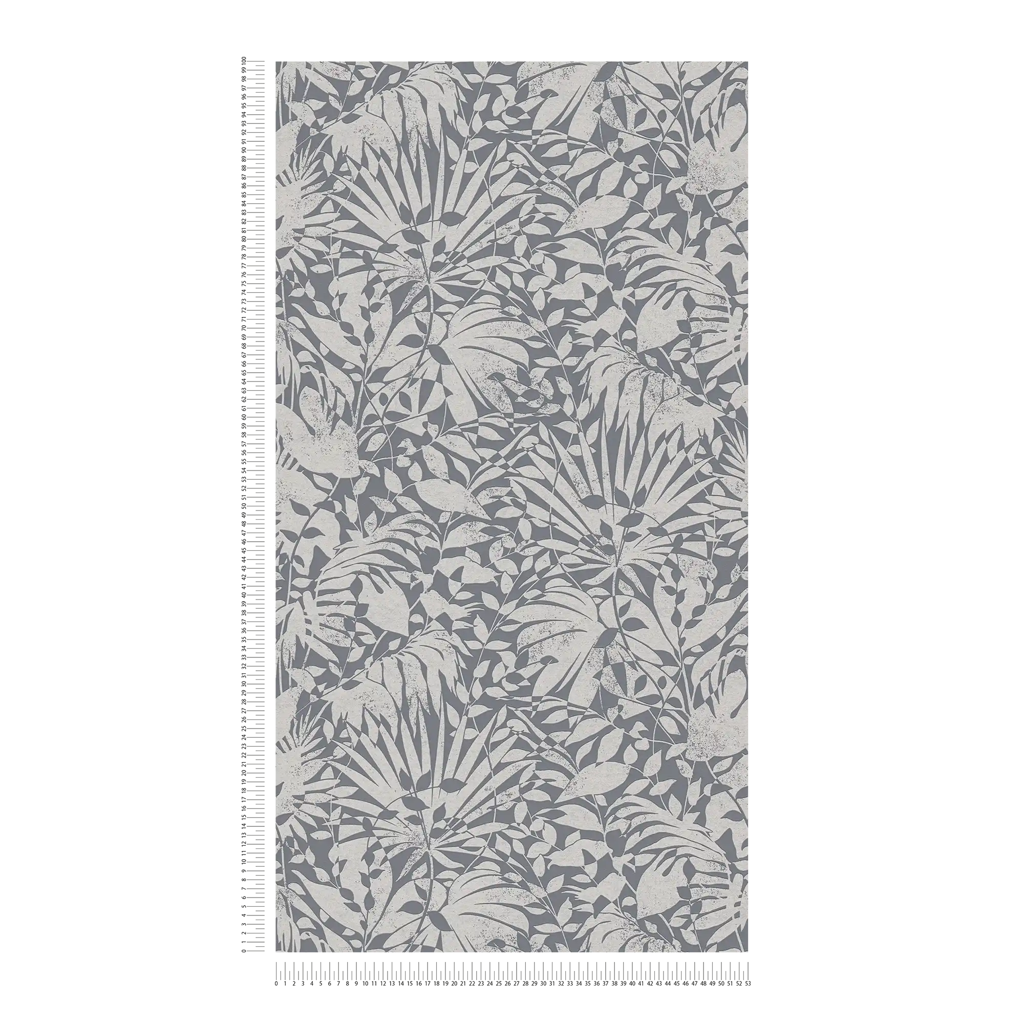             Silver wallpaper with leaves design and texture effect
        