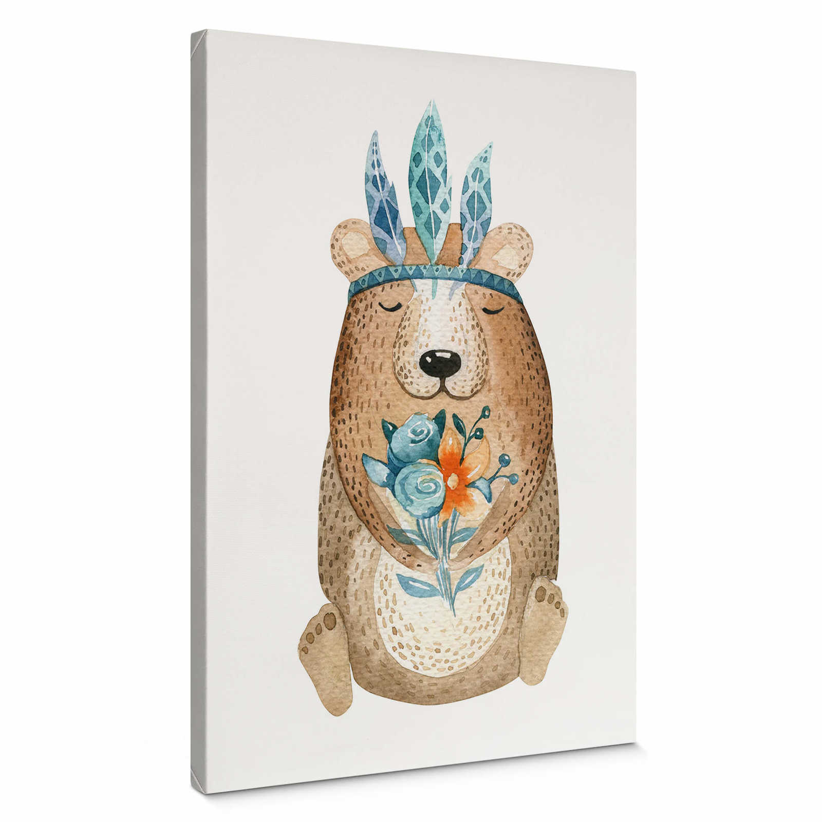             Kvilis toile enfants ourson hippie - 0,50 m x 0,70 m
        