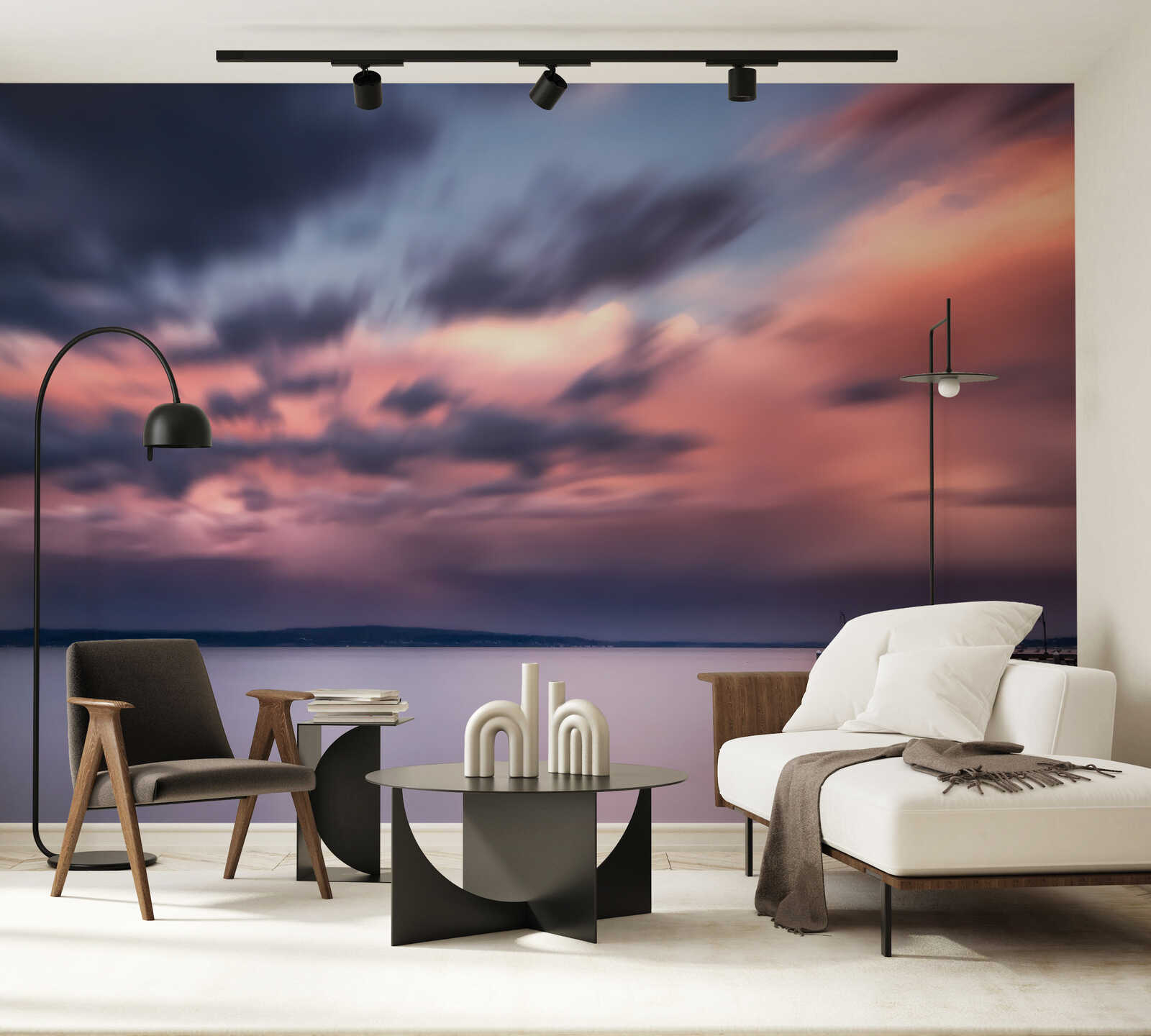 Wandtapete, Wandbild, Sonnenuntergang, Wohnzimmer, Dekoration