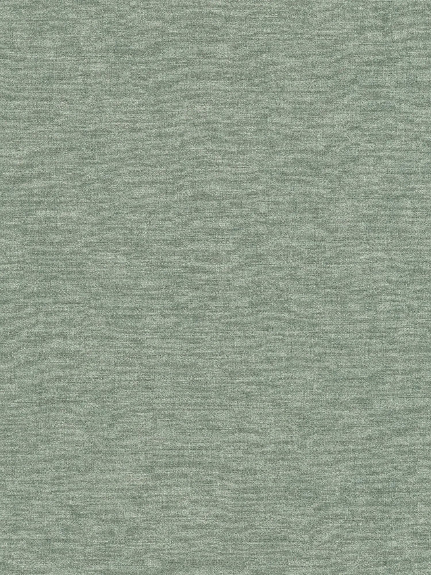         Lightly textured plain wallpaper in textile look - green, grey
    