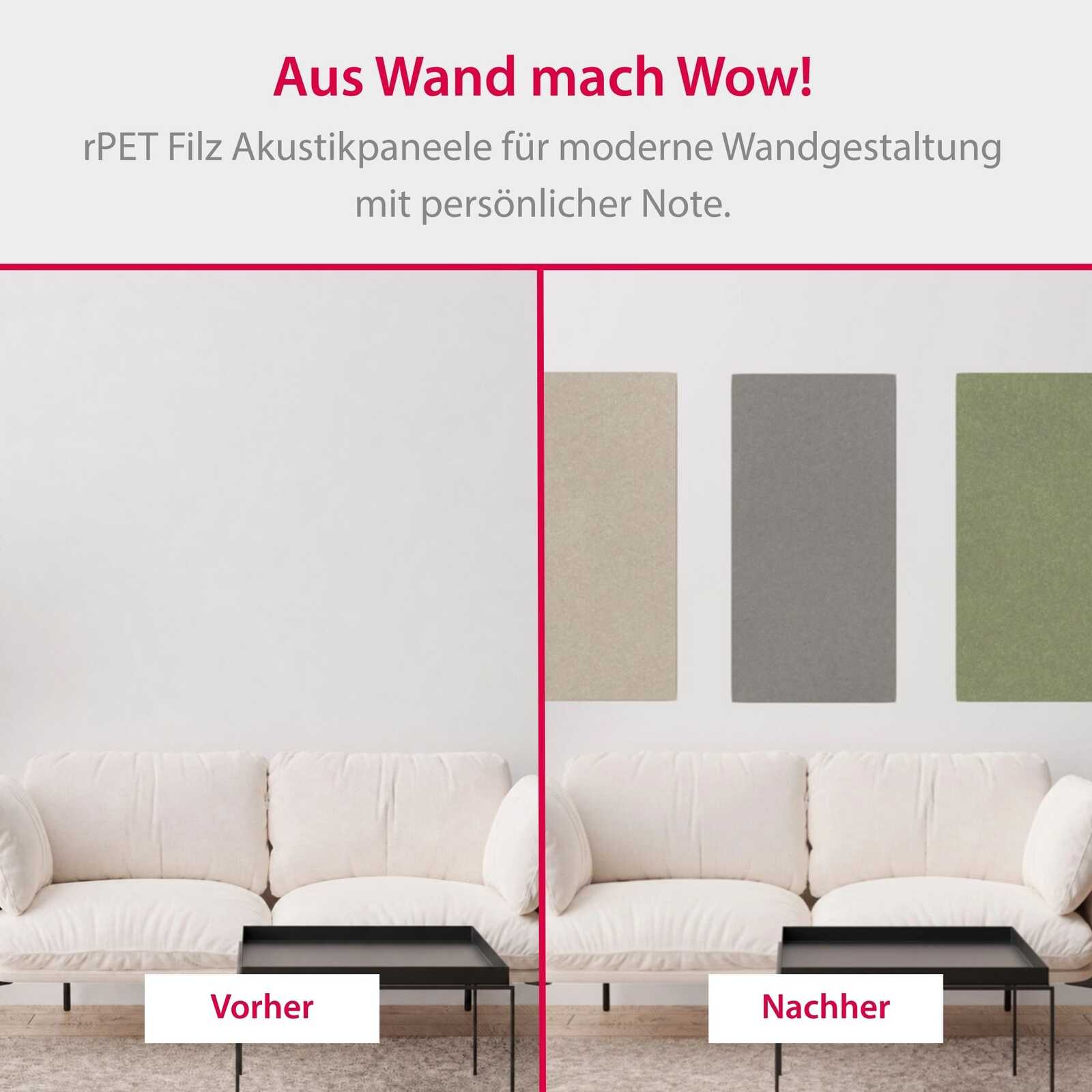 Wandgestaltung, Akustikpaneel, rPET, Wanddekoration, Paneele Farbe