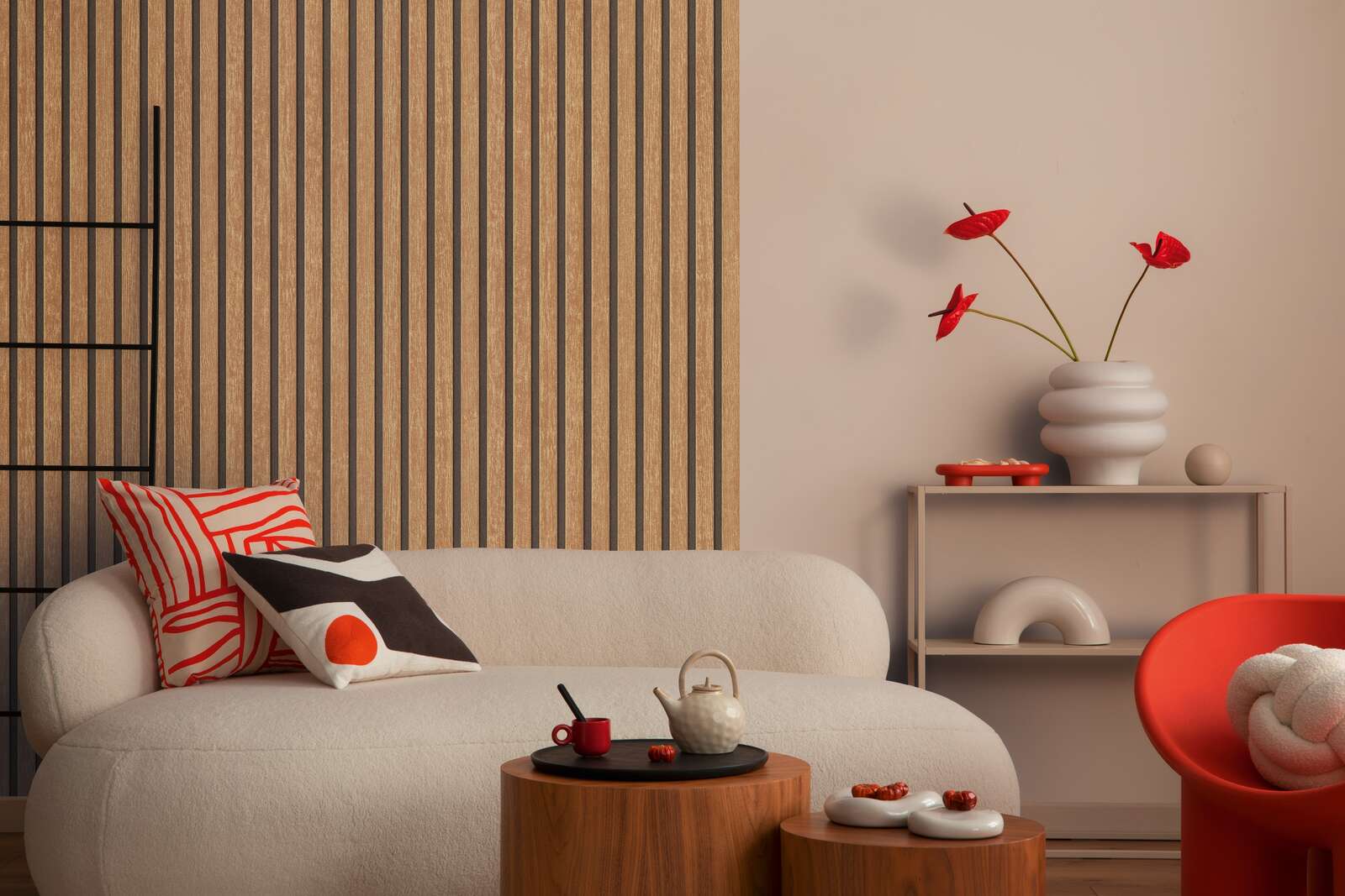 Wohnzimmer, Sofa, Kissen, Tisch, Dekoration